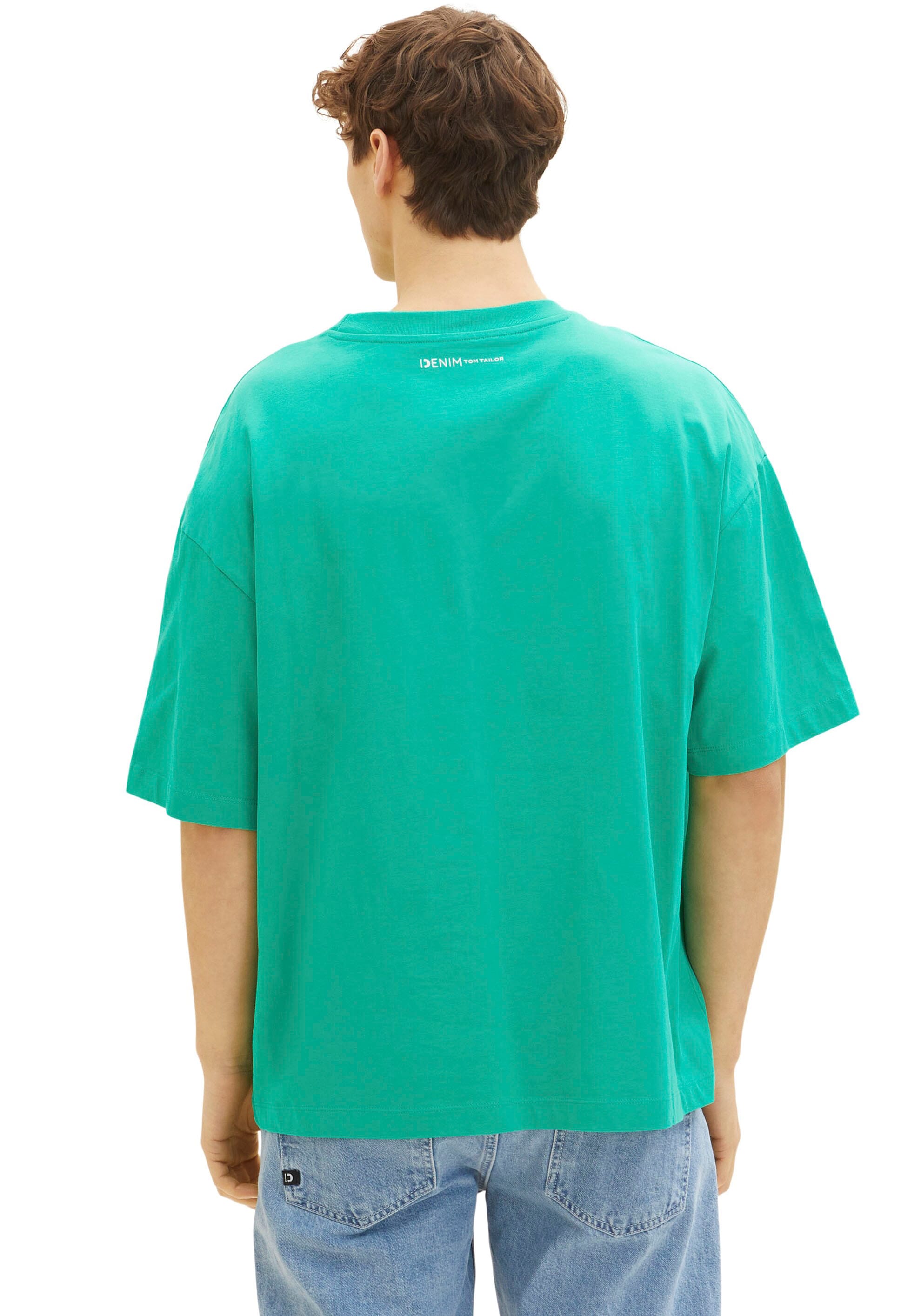 TOM TAILOR Denim Oversize-Shirt, mit Rundhalsausschnitt