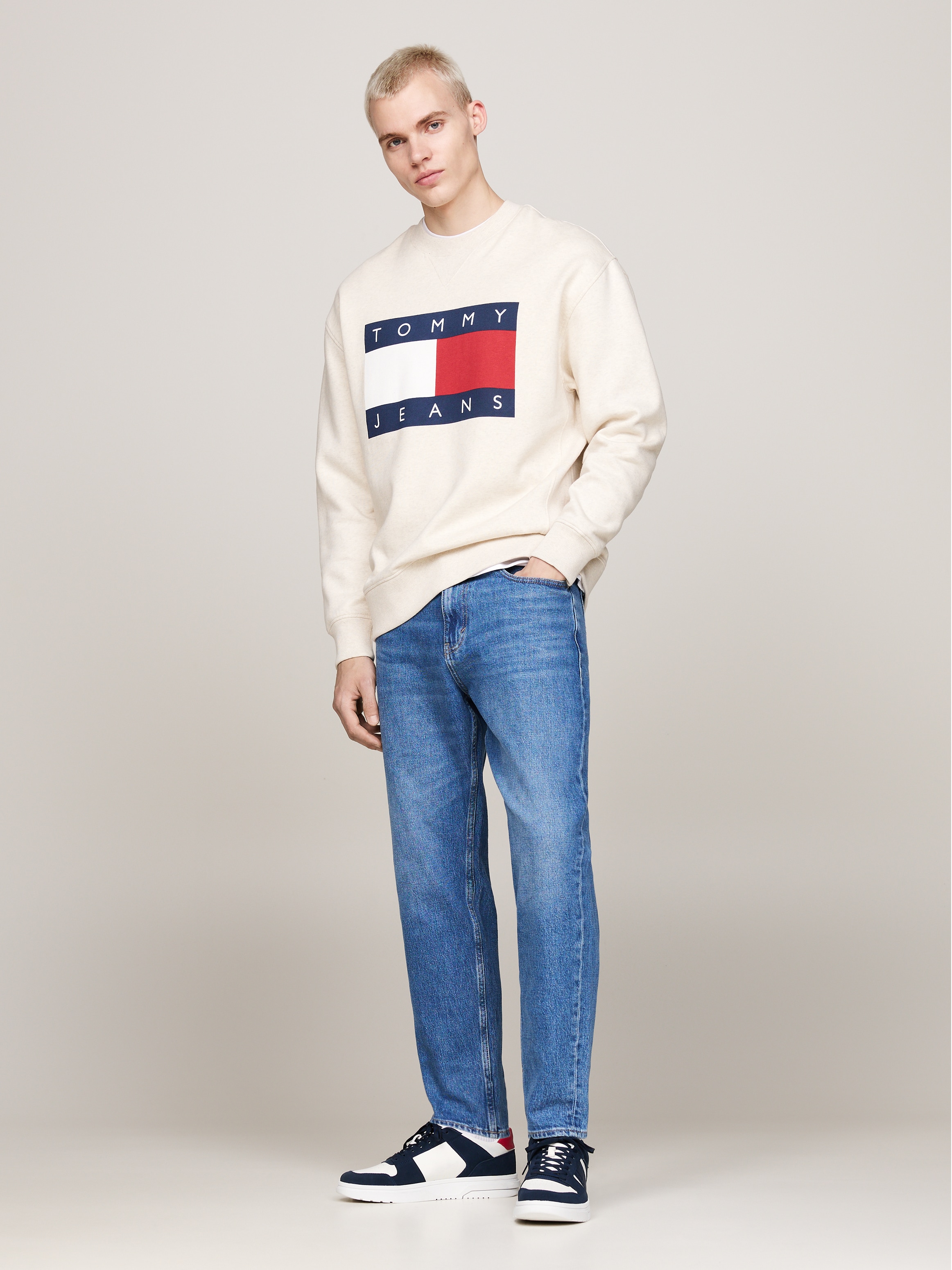 Tommy Jeans Sneaker »THE BROOKLYN MIX MAT.«, Freizeitschuh, Halbschuh, Schnürschuh mit seitlichem Logo
