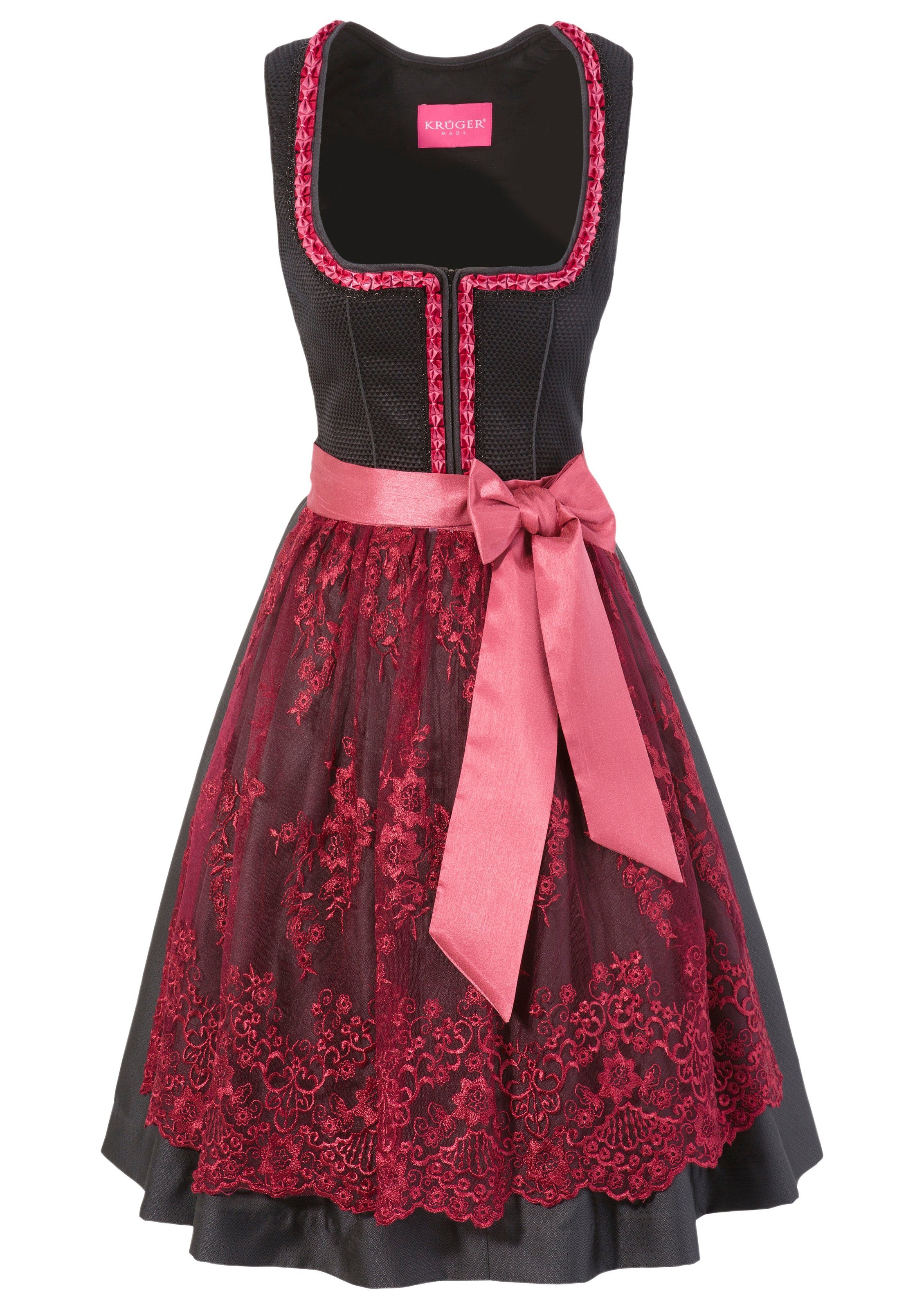 Dirndl kurz mit Rüschenbesatz