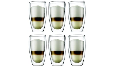 Latte-Macchiato-Glas »Kaffeeglas Pavina 4,5 dl, 6 Stück, Transparent«, (Set, 6 tlg.)