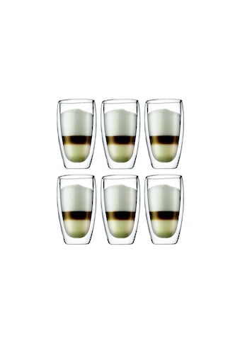Bodum Latte-Macchiato-Glas »Kaffeeglas Pavina 4,5 dl, 6 Stück, Transparent«, (Set, 6... kaufen