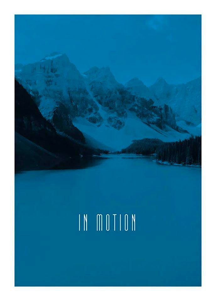 Image of Komar Bild "Word Lake In Motion Blue" Natur 1 Stk. tlg. Wandbild zur Dekoration - ohne Rahmen