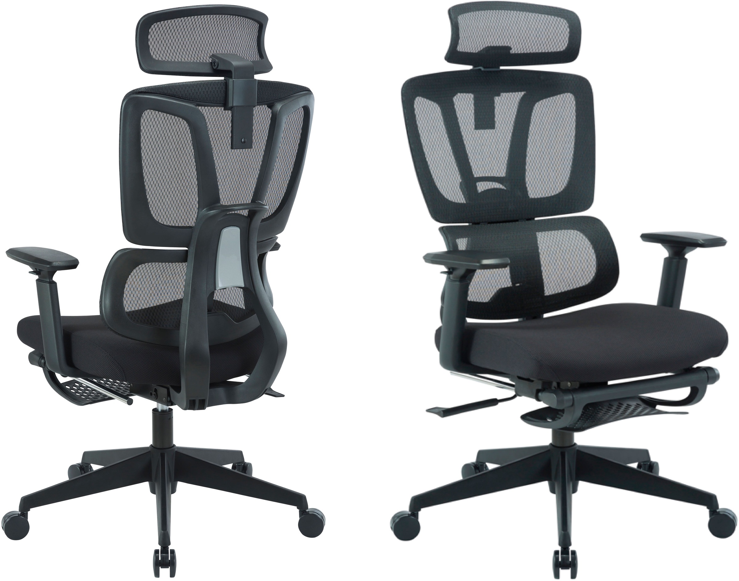 Image of GOODproduct Bürostuhl "ZELLINA" () mit Lordosenstütze, atmungsaktiver Sitz, ausziehbares Fussteil