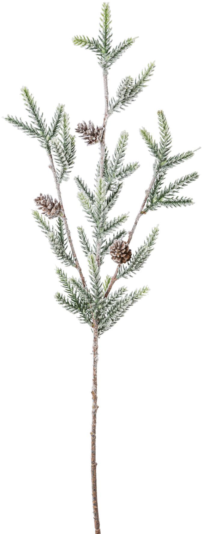 Creativ green Winterliche Kunstpflanze »Weihnachtsdeko«, Minifichtenzweig in beschneiter Optik, 4er-Set