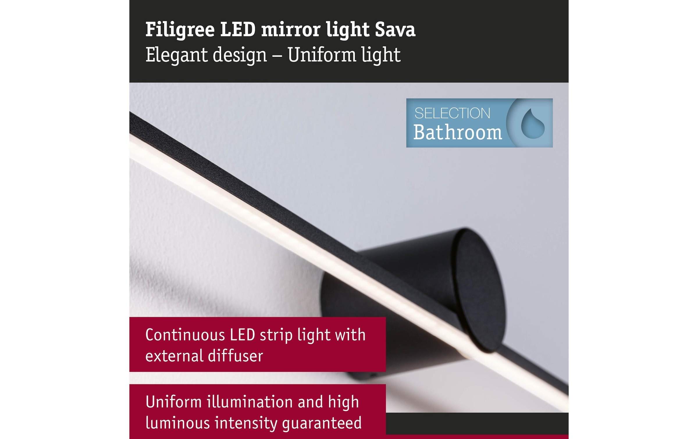 Paulmann Spiegelleuchte »LED Sava 13.5W«, 1 flammig