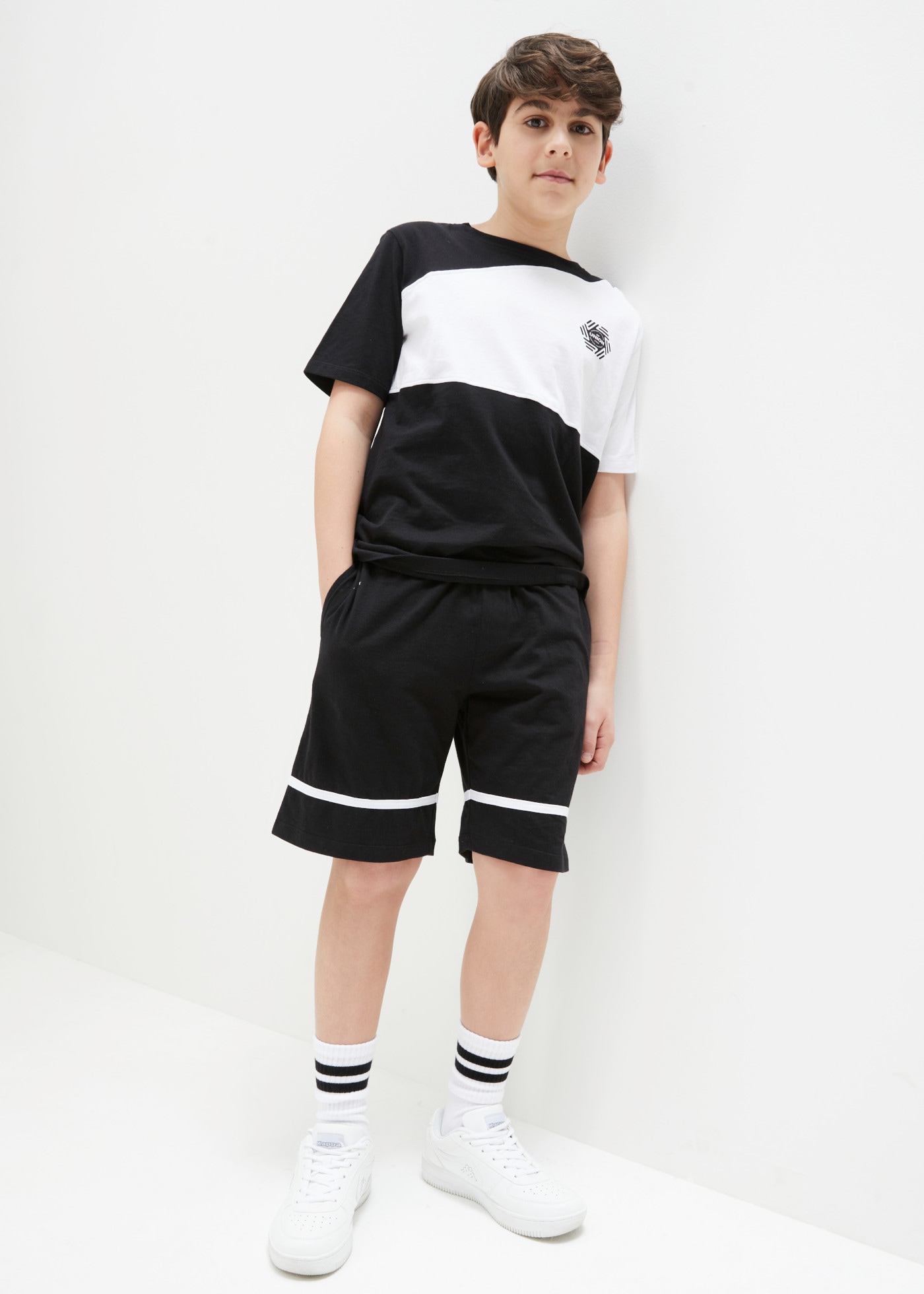 Image of bonprix T-Shirt Set, 2er, aus reiner Baumwolle, Regular Fit, Kurzarm-Design