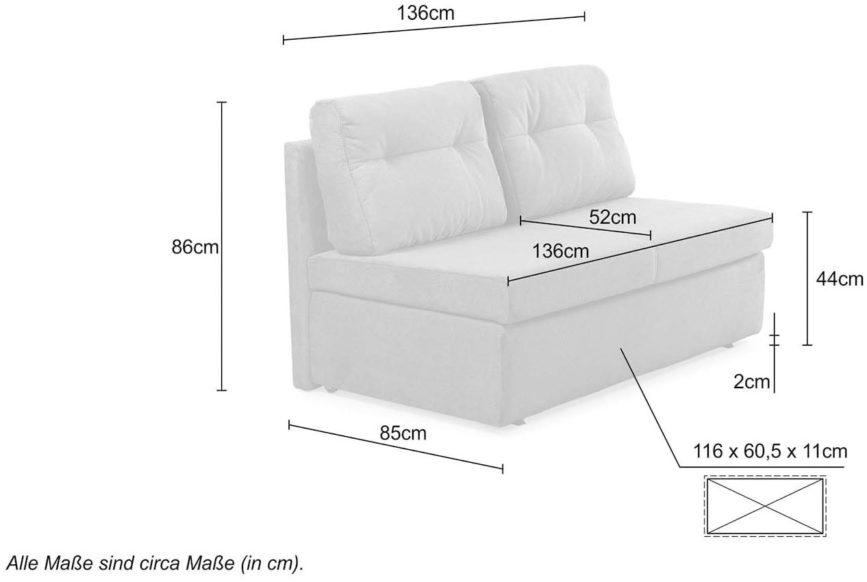 Jockenhöfer Gruppe Schlafsofa »Torben«, Platzsparendes Sofa mit Gästebettfunktion und Stauraum