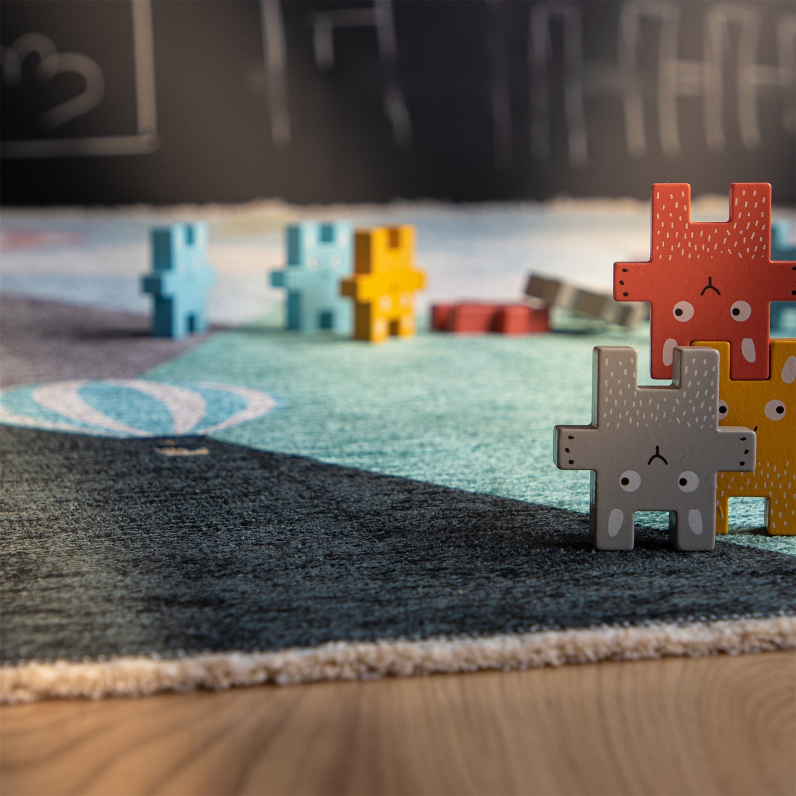 Kayoom Kinderteppich »Joanna 615« rechteckig 6 mm Höhe Kurzflor, Modernes Muster, Deko, Wolle, Heissluftballon