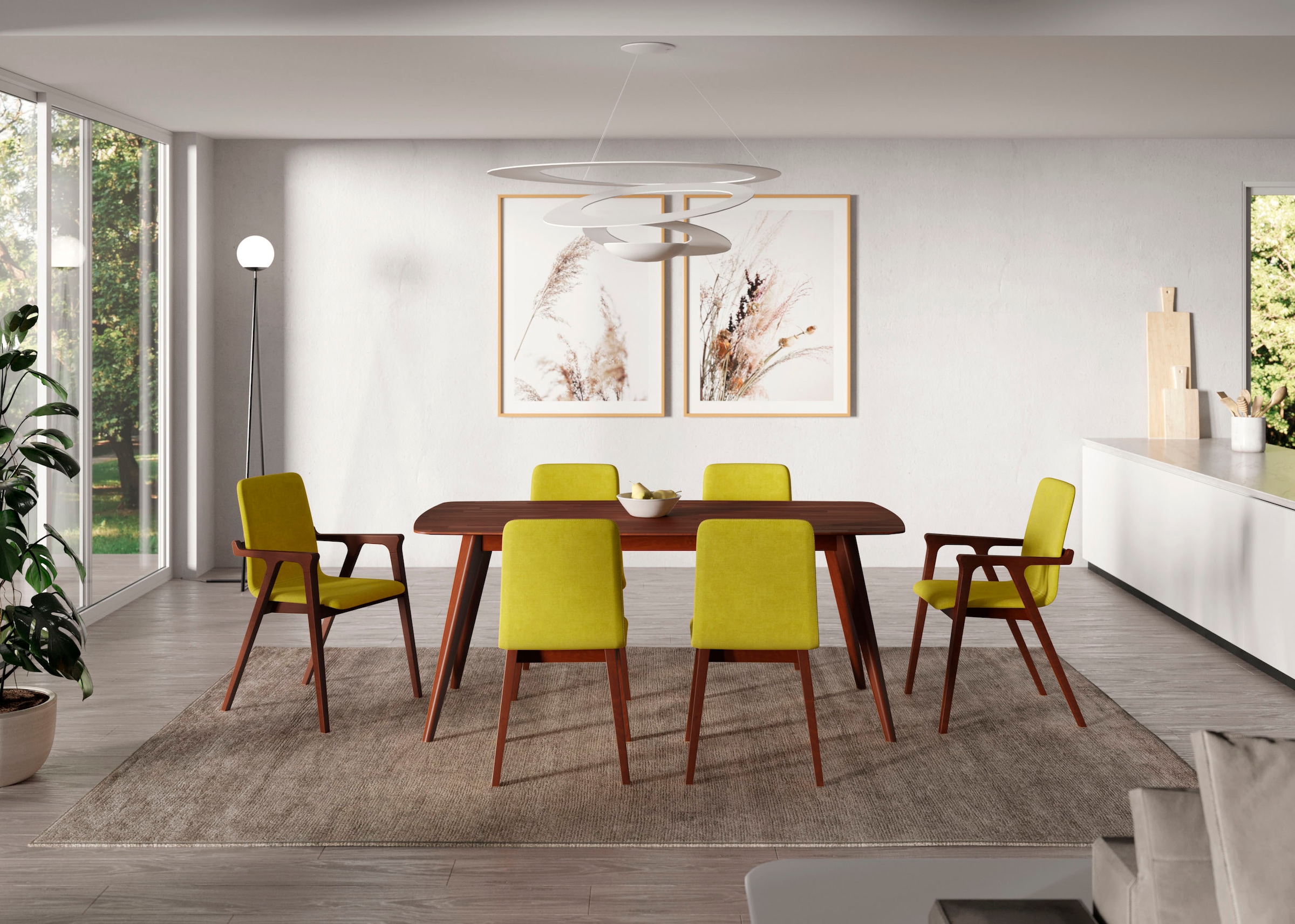 INOSIGN Stuhl »Sandy« () 2 Stk. Microfaser mit verschiedenen Stuhlbeinfarben und Farbvarianten, Sitzhöhe 47 cm