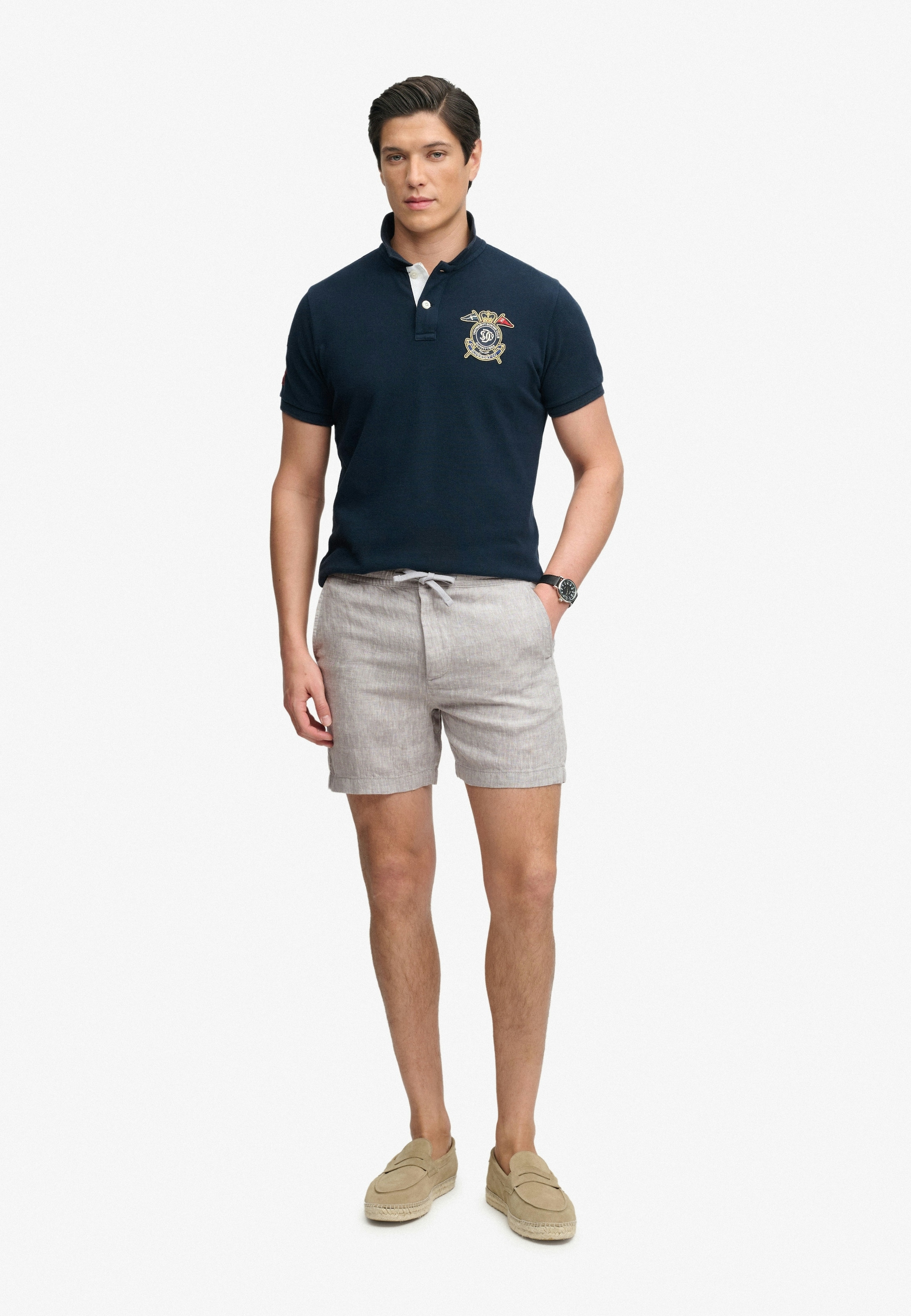 Superdry Shorts »MERCHANT LINEN SHORT«  aus Leinen, Relaxed Fit, mit Reissverschluss