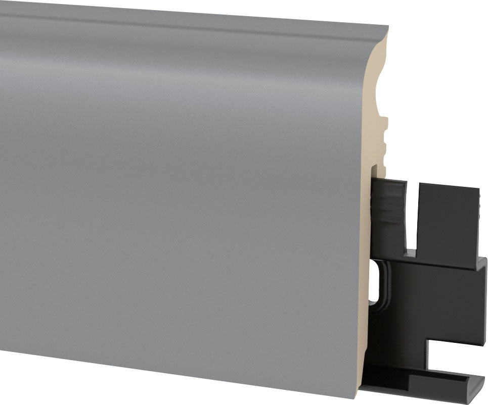 Image of Arbiton Sockelleiste »VIGO 60«, (Set, 2 St., 2 Stück á 2,0m), Anthrazit, Hochwertige Uni-Designleiste für Vinyl bei Ackermann Versand Schweiz