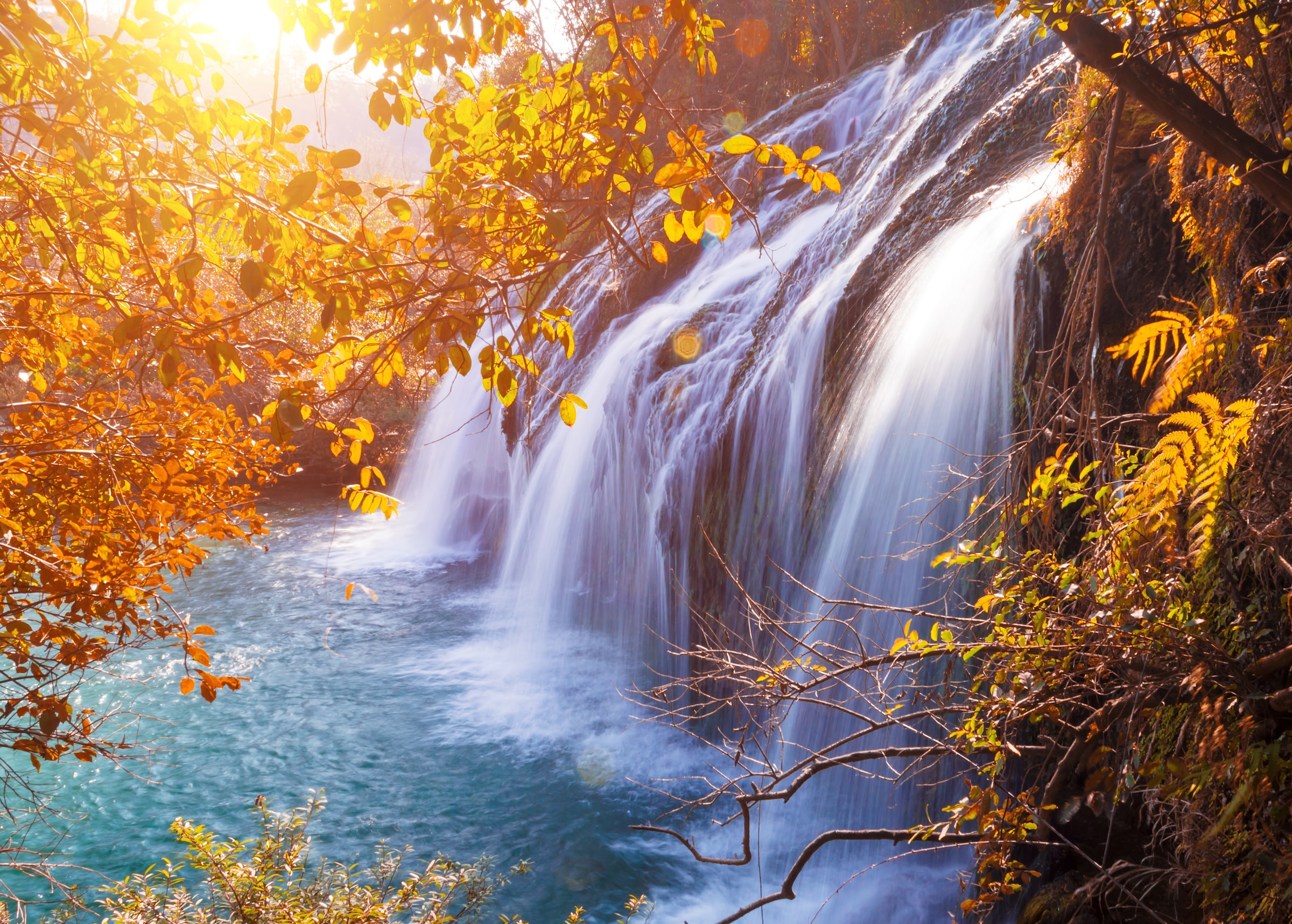Image of Papermoon Fototapete "Autumn Waterfall" glatt