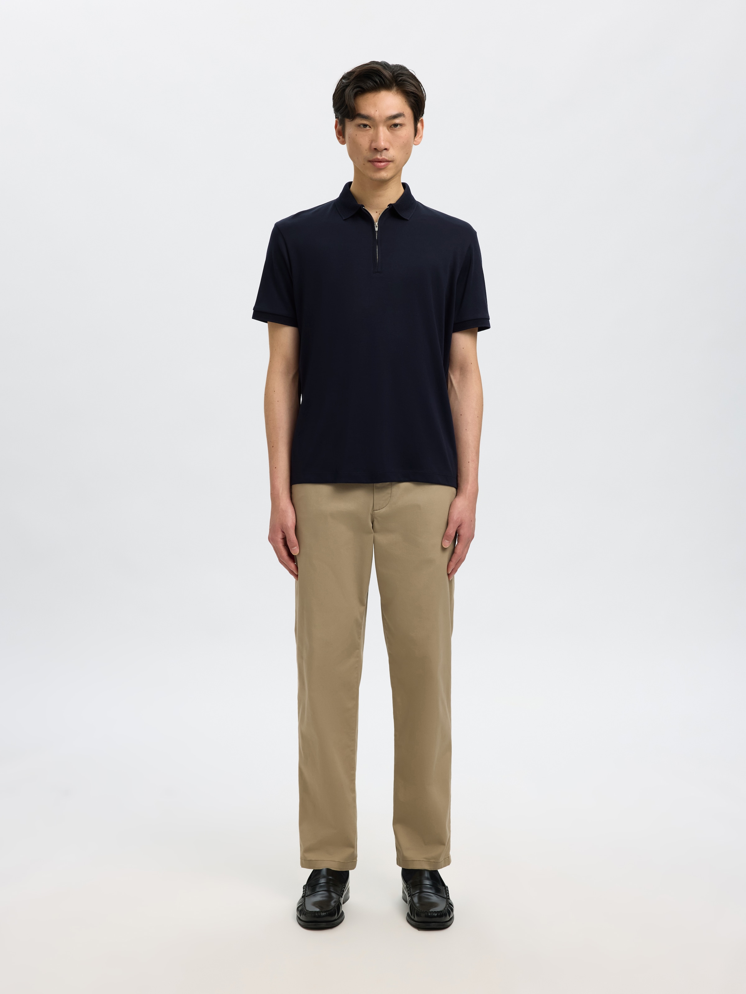 SELECTED HOMME Poloshirt »SLHFAVE ZIP SS POLO NOOS«
