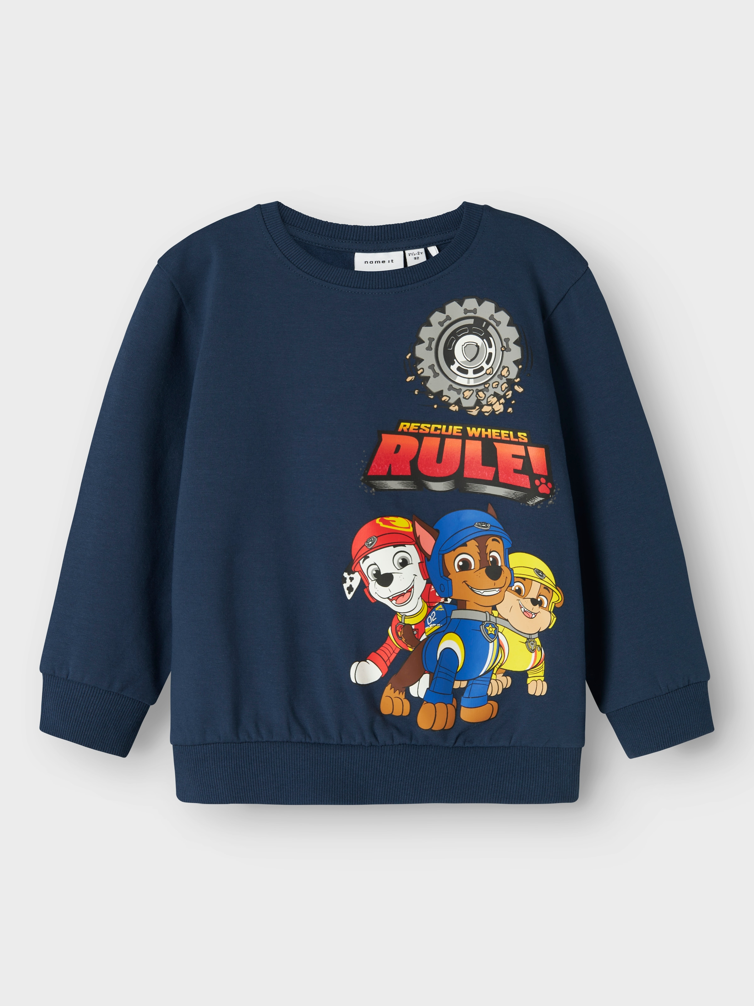 Image of Name It Sweatshirt "NMMSTEFFEN PAW NREG SWEAT BRU NOOS CPLG", mit grossen Druckmotiven