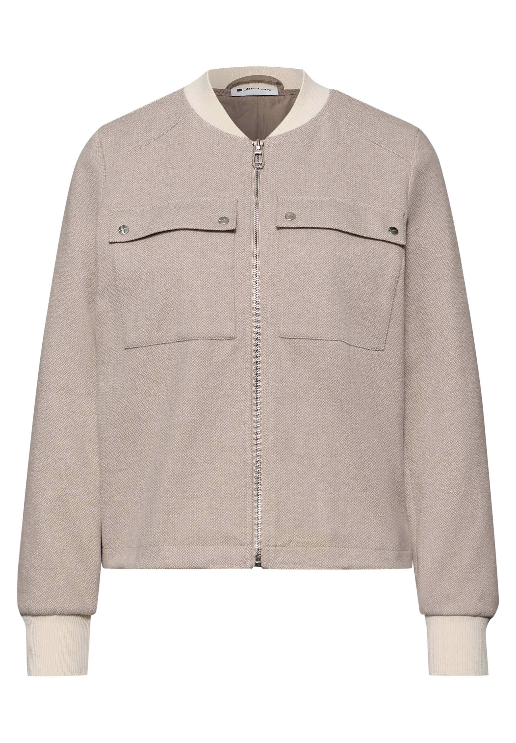 Image of STREET ONE Blouson ohne Kapuze mit modernem Herringbone‑Muster