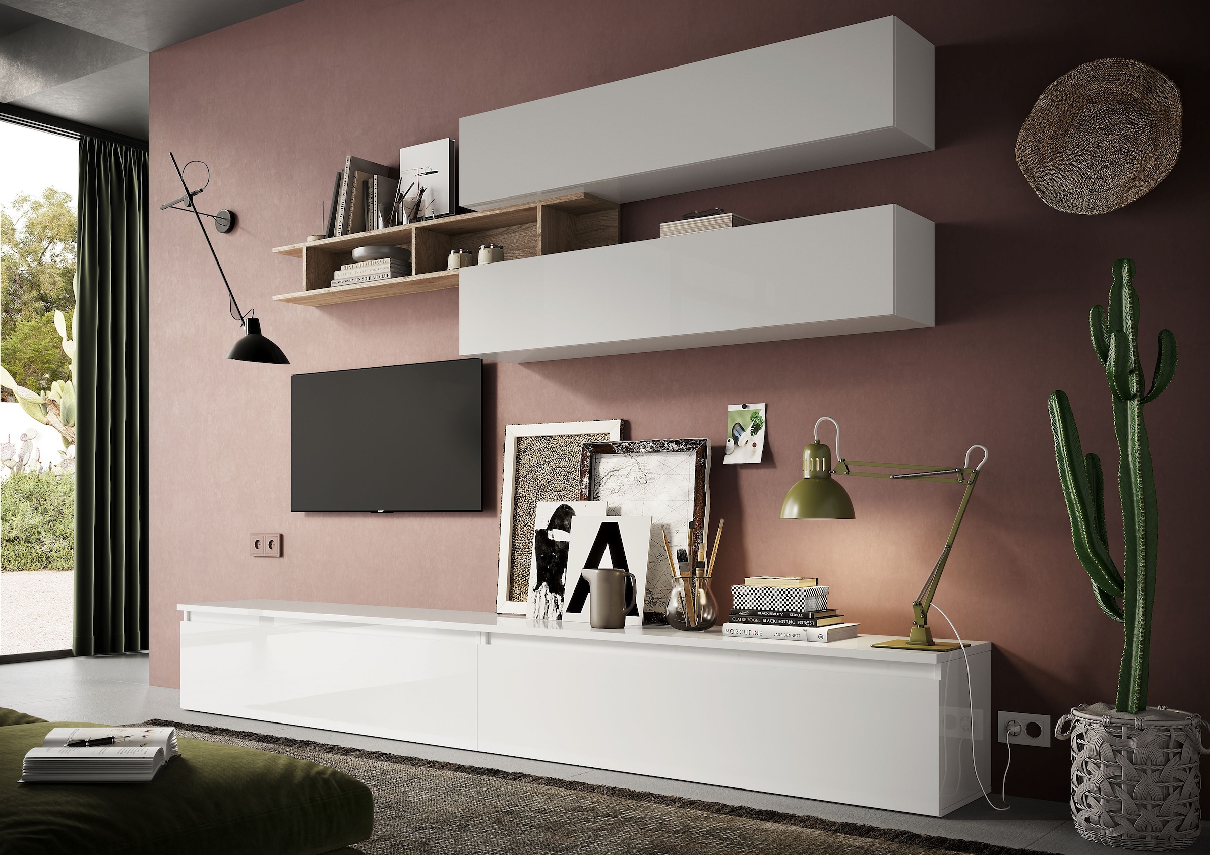 Image of Home affaire Wohnwand "Infinity, 5tlg. Breite 276 cm, Höhe variabel, Schrankwand, Anbauwand"