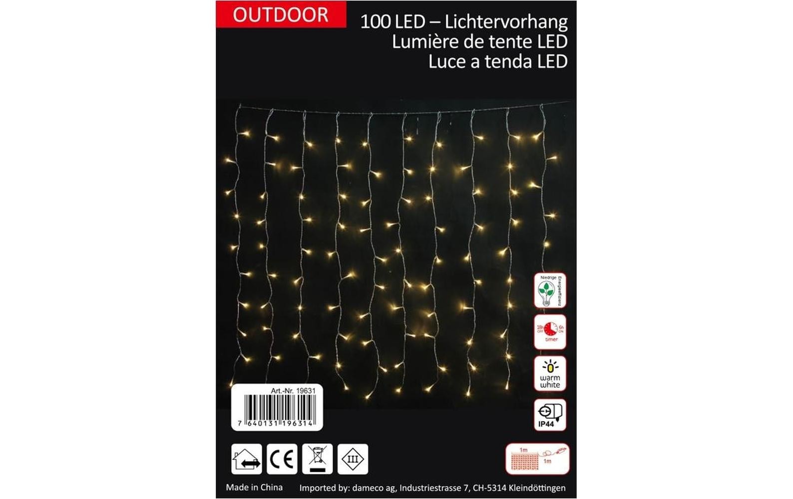   Guirlande lumineuse »Dameco mit 10 Strängen 100 LED, 100 cm«