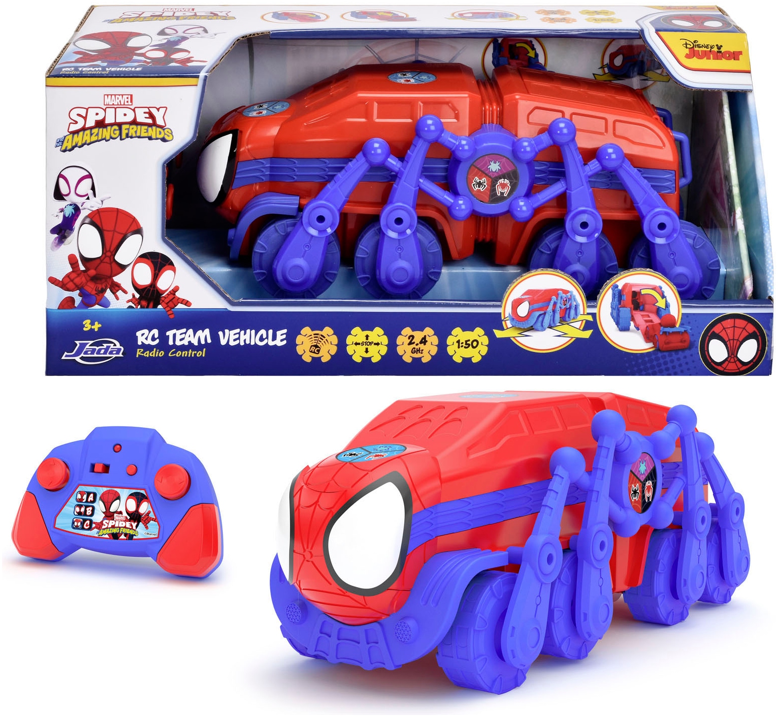 Image of Dickie Toys RC-Auto "RC Spidey Team Vehicle 1:50"