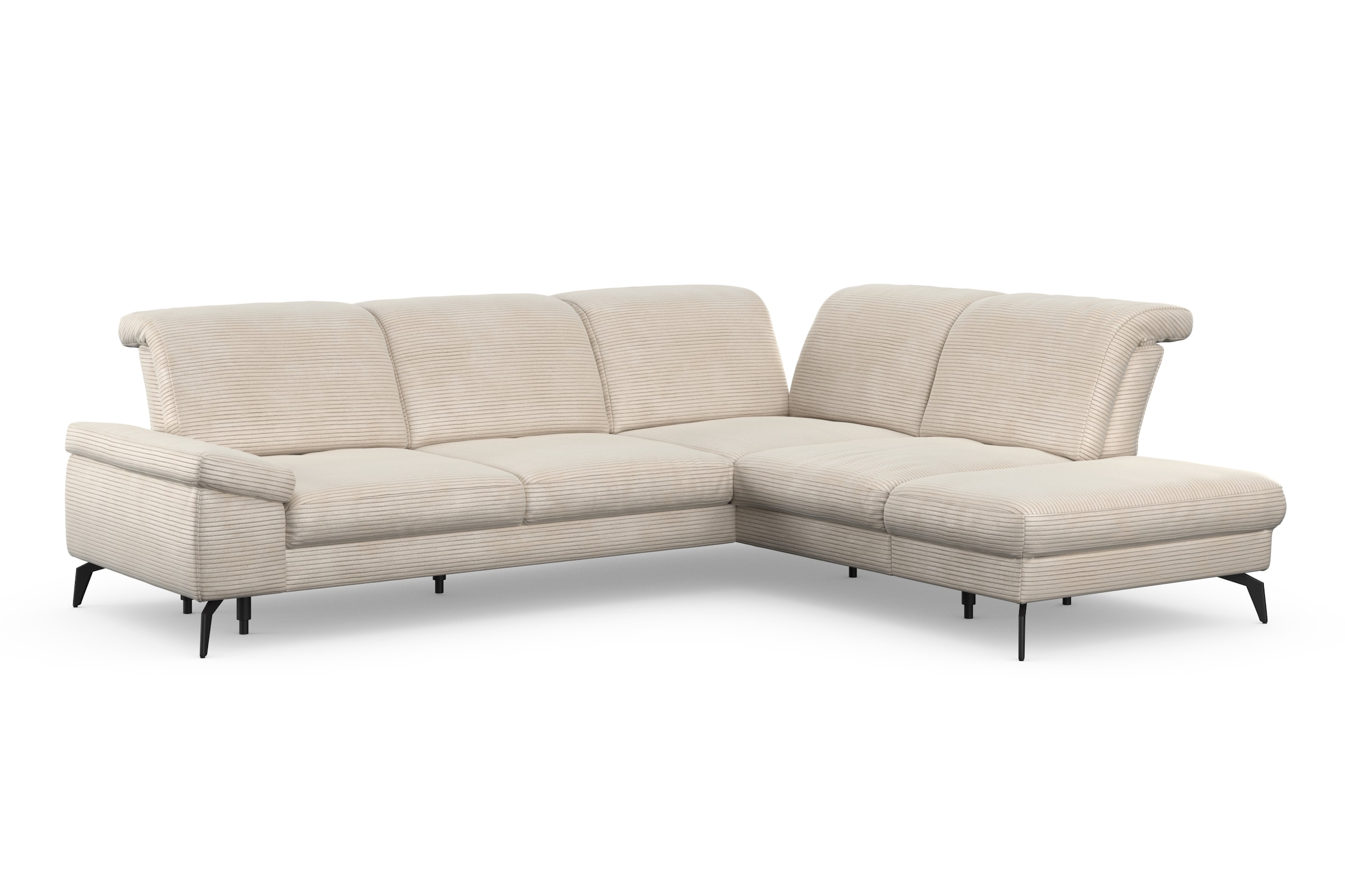 sit&more Ecksofa »Cabana L-Form«, Ottomane, wahlweise mit Sitztiefen-,Armlehnen- und Kopfteilfunktion