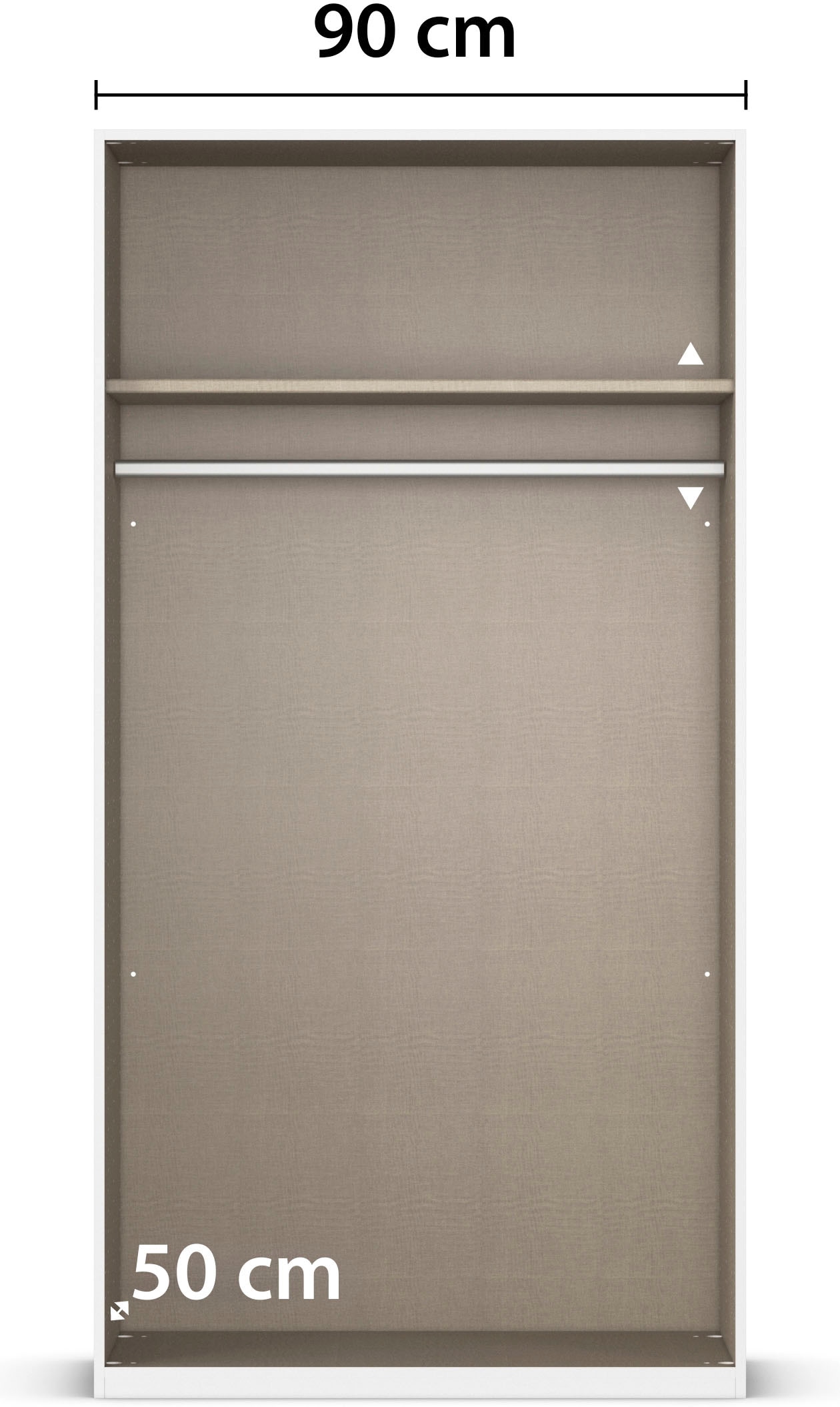 GOODproduct Kleiderschrank »Mehrzweckschrank Aktenschrank Möbel Mietswohnung Schlafzimmer AVOLA« 3 verschiedene Ausstattungen BASIC/CLASSIC/PREMIUM (inkl. SOFT-CLOSE),  mit hochwertigen Stangengriffen in Schwarz aus Metall MADE IN GERMANY