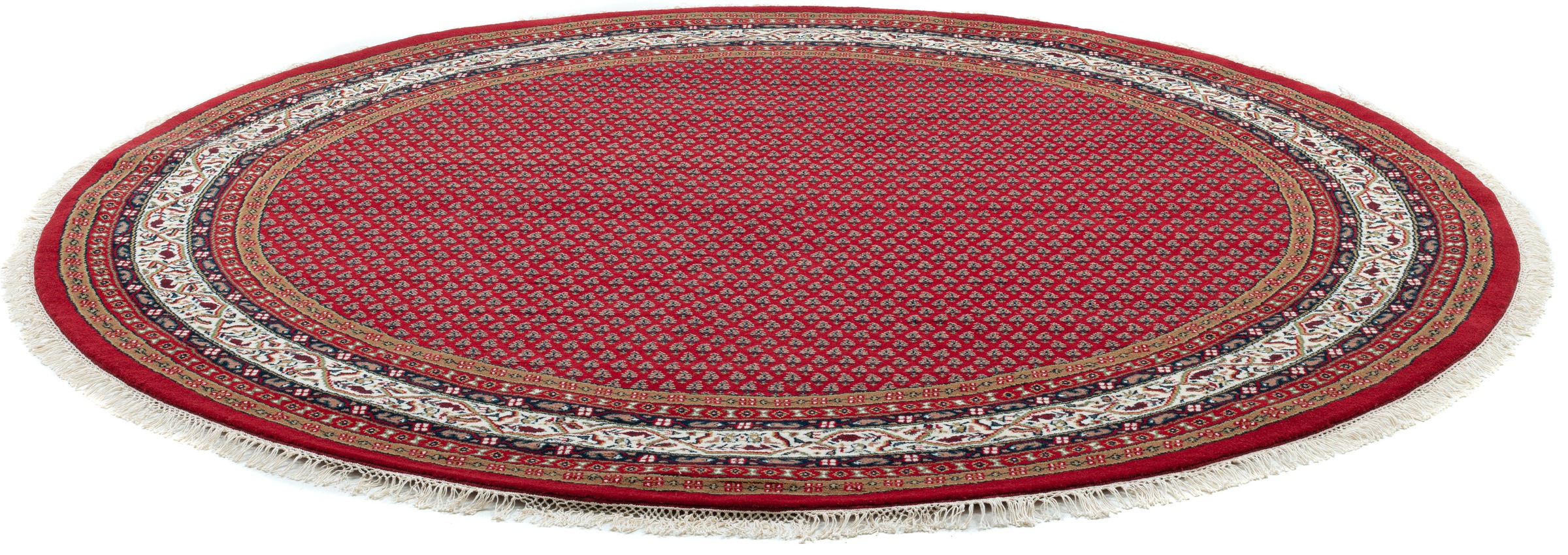 Image of GOODproduct Orientteppich "Levin" rund 12 mm Höhe handgeknüpft, mit Fransen, ideal im Wohnzimmer & Schlafzimmer