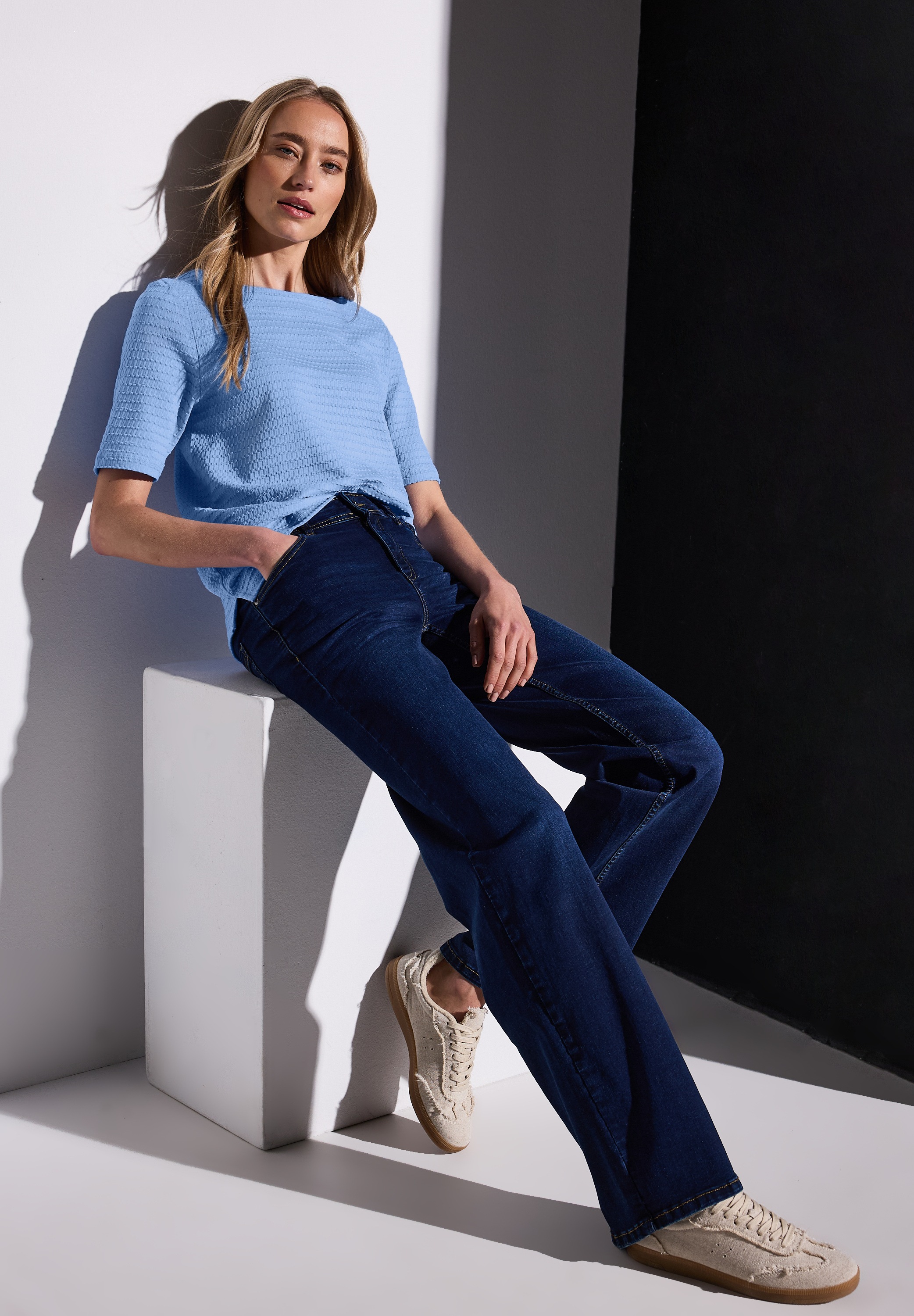 STREET ONE T-Shirt , mit feiner Struktur
