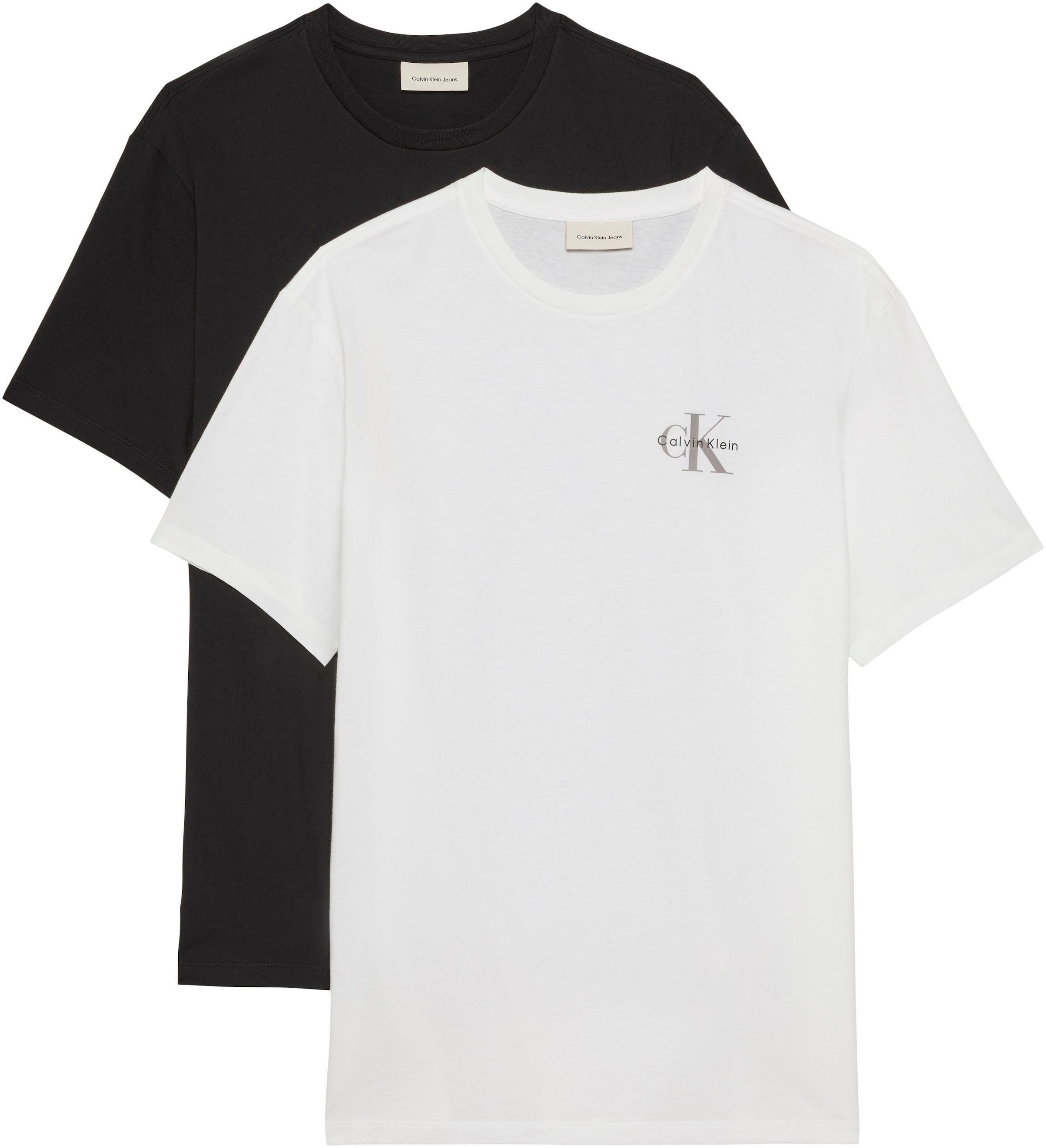 Image of Calvin Klein T-Shirt "CLASSIC MICRO MONOLOGO 2PK" Set, 2 tlg. Regular fit mit Rundhalsausschnitt