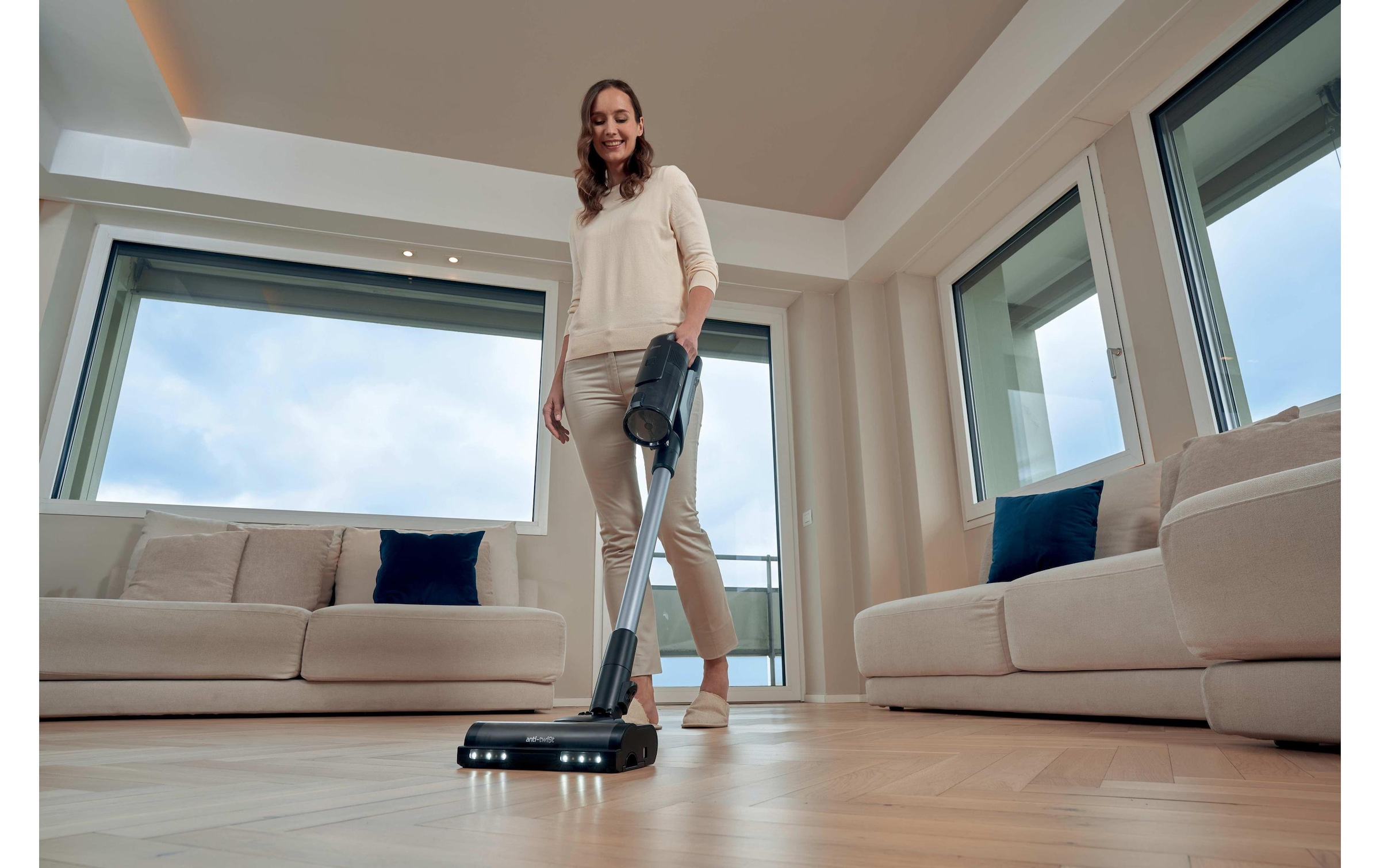 Hoover Aspirateur à main et à manche sans fil »HF610H 11« Kabelloser Staubsauger mit intelligenter Bodenerkennung
