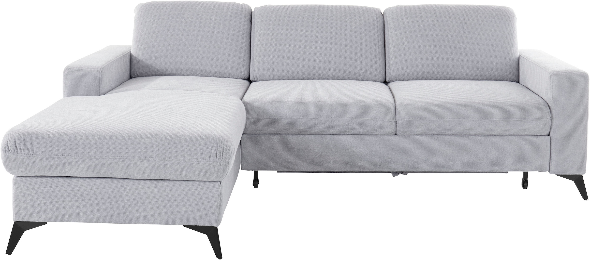Places of Style Ecksofa »Lolland L-Form«, Wahlweise mit Bettfunktion und Bettkasten, Federkern