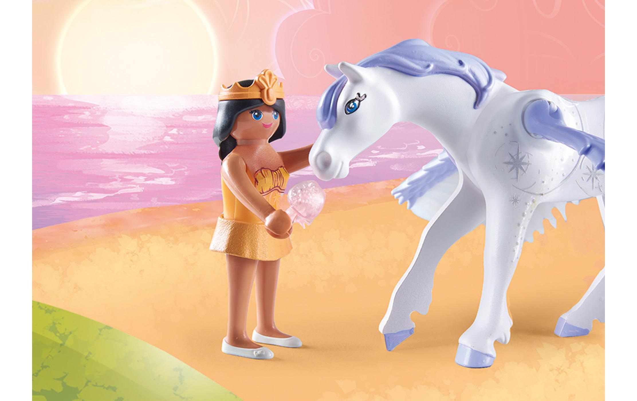 Playmobil® Spielbausteine »Princess Magic Himmlischer Pegasus mit Regenbogen 71361«, (85 St.)