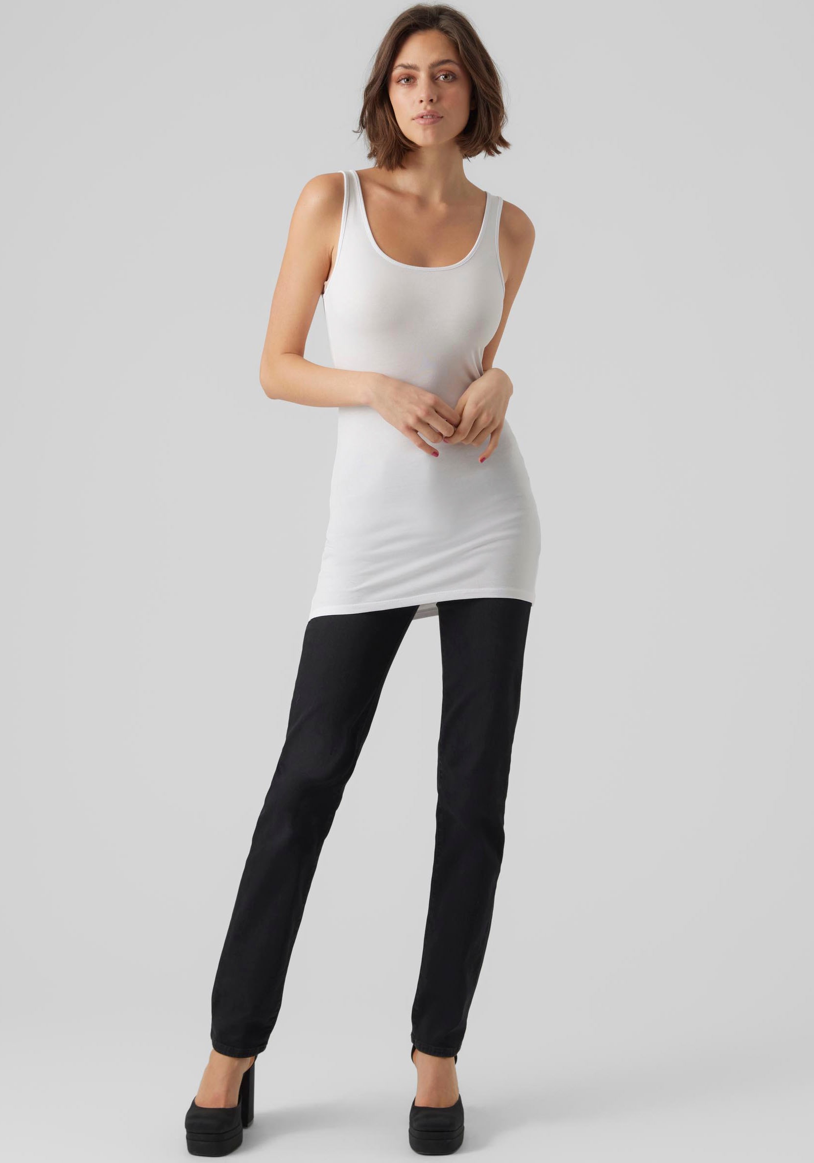 Vero Moda Tanktop »VMMAXI MY SOFT LONG TANK TOP 2-PACK«, (Packung, 2 tlg.)
