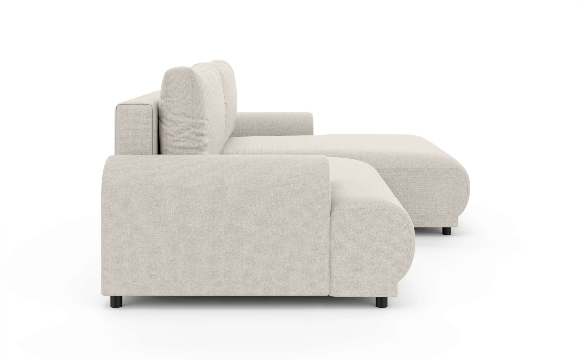 INOSIGN Ecksofa »Marsby, mit Bettfunktion und Bettkasten, Masse: B/H/T 242/65/145 cm«, L-Form mit Wellenunterfederung, Recamiere links oder rechts bestellbar