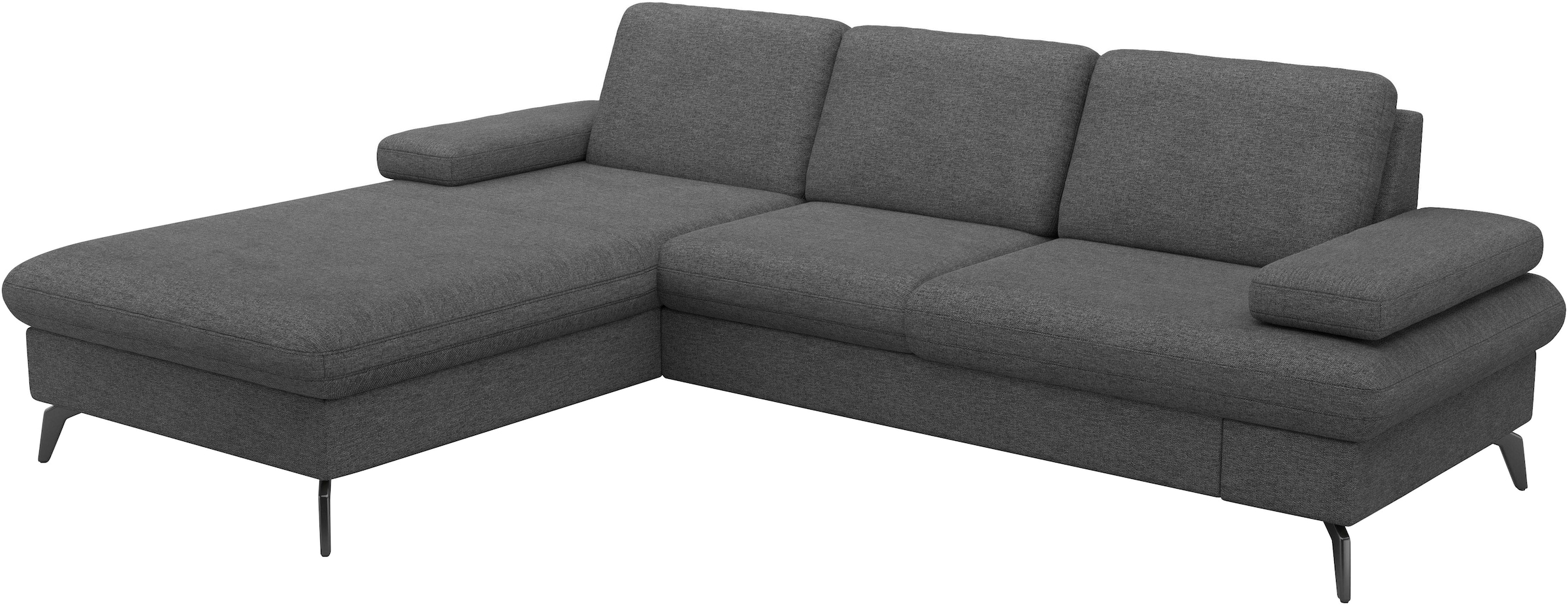 sit&more Ecksofa »Morris Jubi L-Form«, inkl. Armteilfunktion und 1 Zierkissen, wahlweise mit Bettfunktion