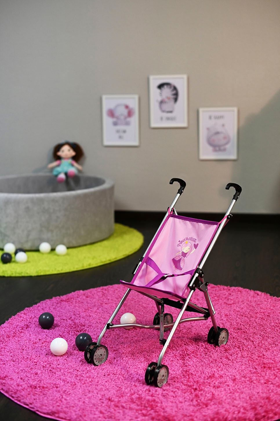 Knorrtoys® Puppenbuggy »Sim - princess pink«