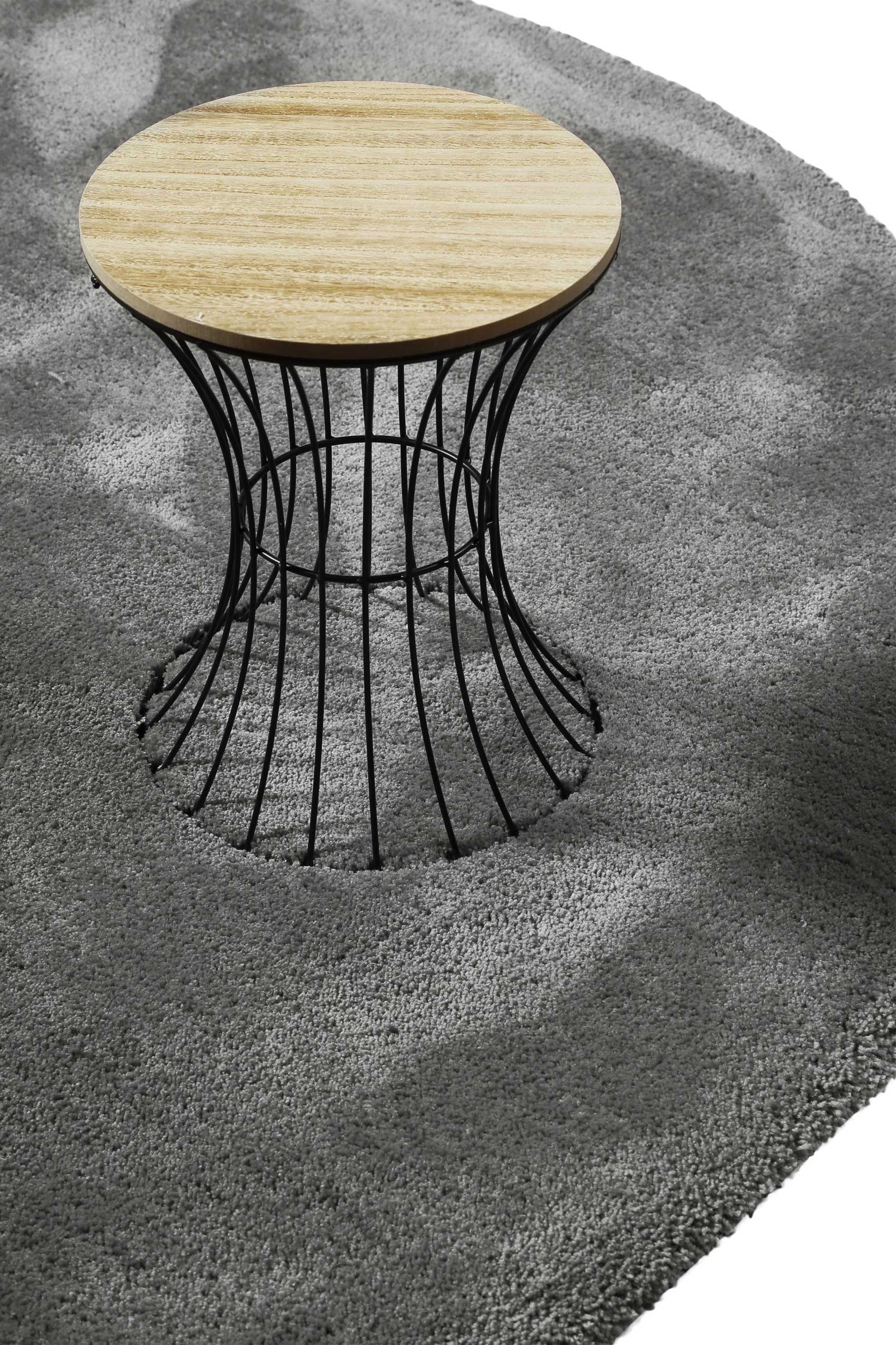 Wecon home Basics Teppich »Emilia« rund 25 mm Höhe Hochflorteppich, getuftet, modern, einfarbig, flauschig, Wohnzimmer