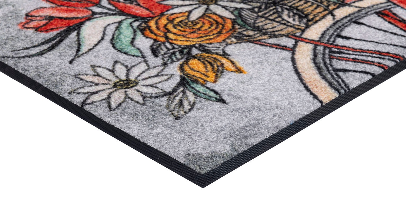 wash+dry by Kleen-Tex Fussmatte »Flower Cruiser«, rechteckig, 7 mm Höhe