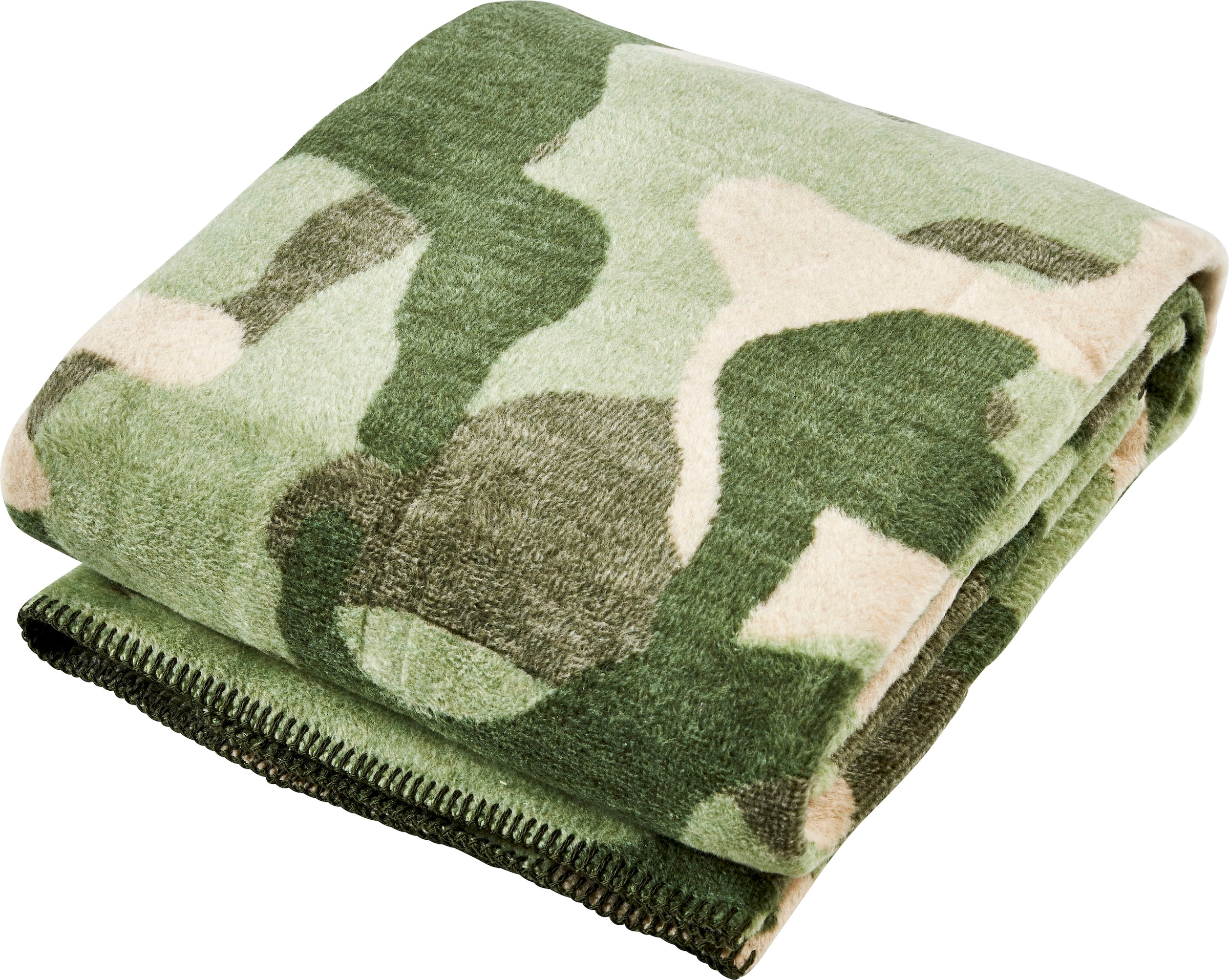Wohndecke Kuscheldecke auf »Camouflage«, Ziernaht, ♕ Wohndecke versandkostenfrei einfassender mit done.®