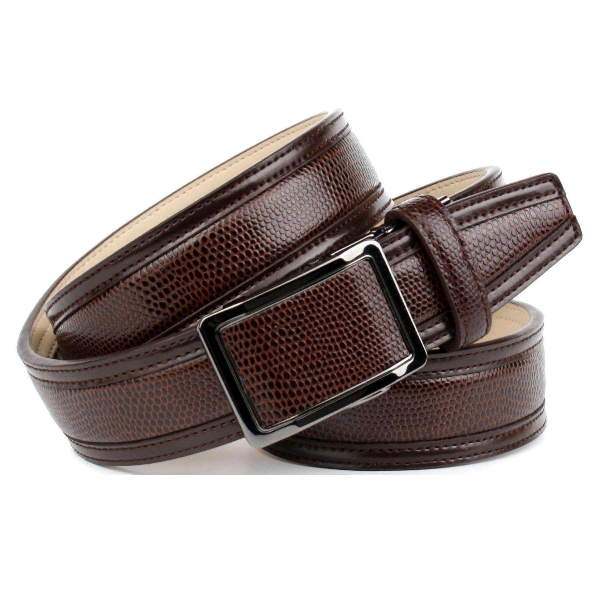 Image of Anthoni Crown Ledergürtel, Handgenähter Gürtel mit stilvoller Automatik-Schliesse bei Ackermann Versand Schweiz