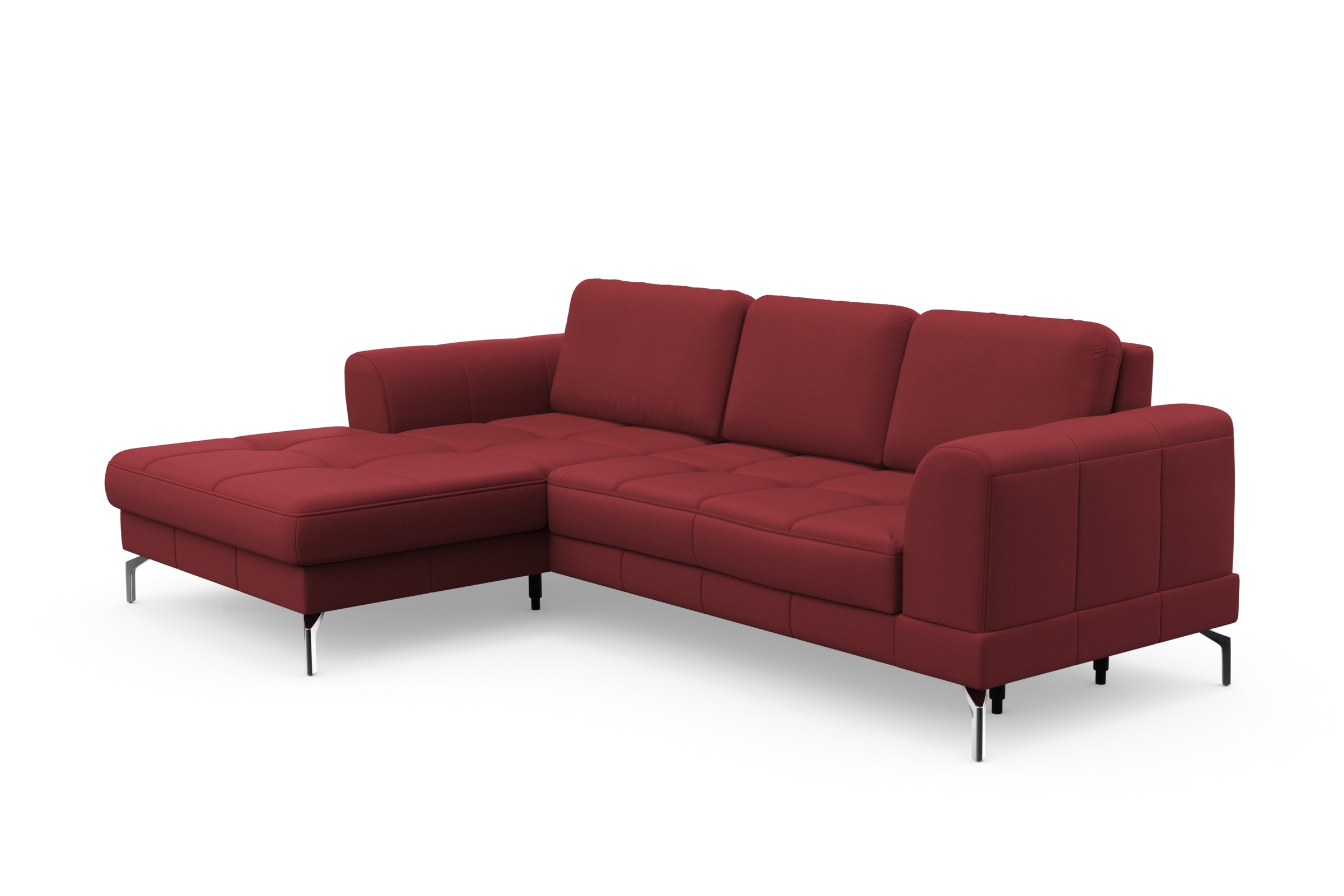 sit&more Ecksofa »Bendigo L-Form«, inklusive Sitztiefenverstellung, Bodenfreiheit 15 cm, 2 Fussfarben