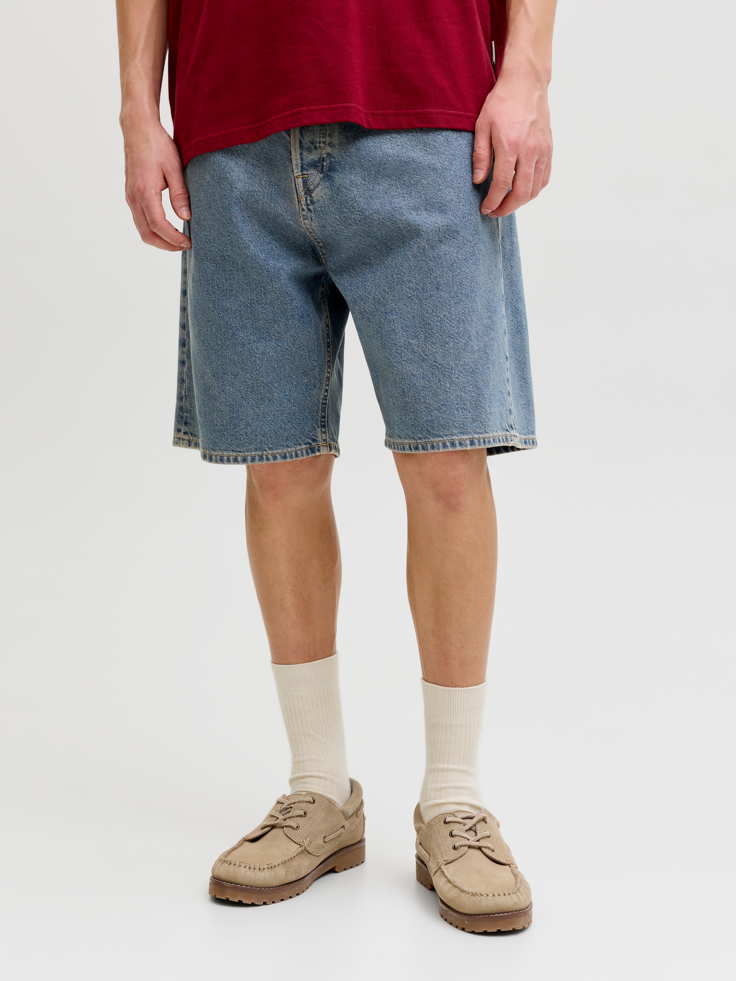 Image of Jack & Jones Jeansshorts "JJITONY JJORIGINAL SHORTS AM 460 SN" Baumwollmischung, relaxed fit