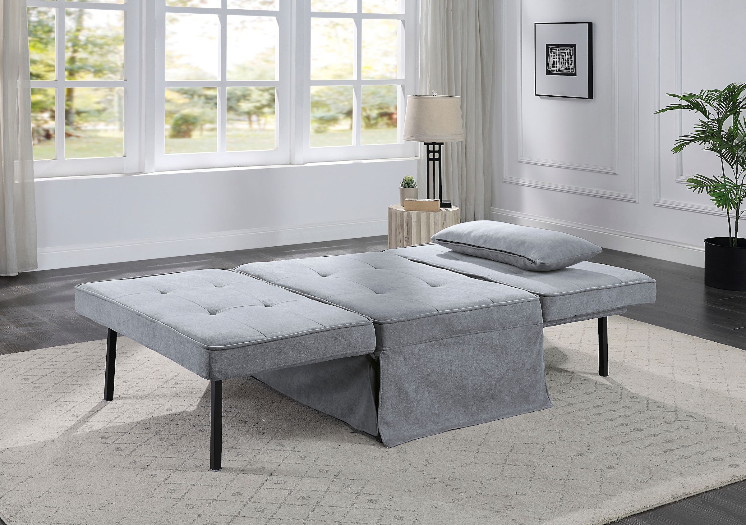 ATLANTIC home collection Schlafsofa Finn, wandelbar zum Loungesessel, Relaxliege und Gästebett, inkl. Kissen