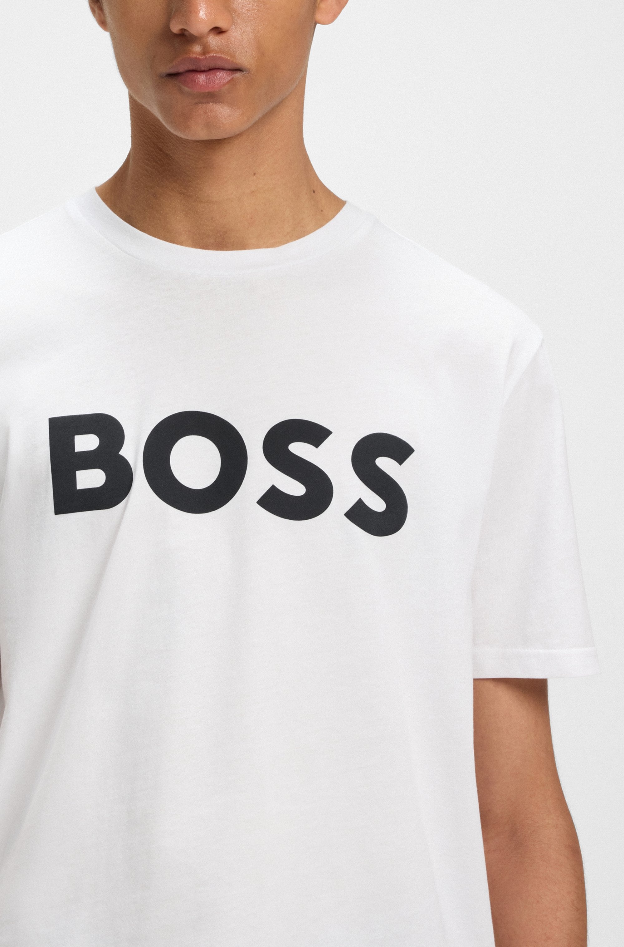 BOSS ORANGE T-Shirt »Thinking«, mit grossem BOSS Druck auf der Brust