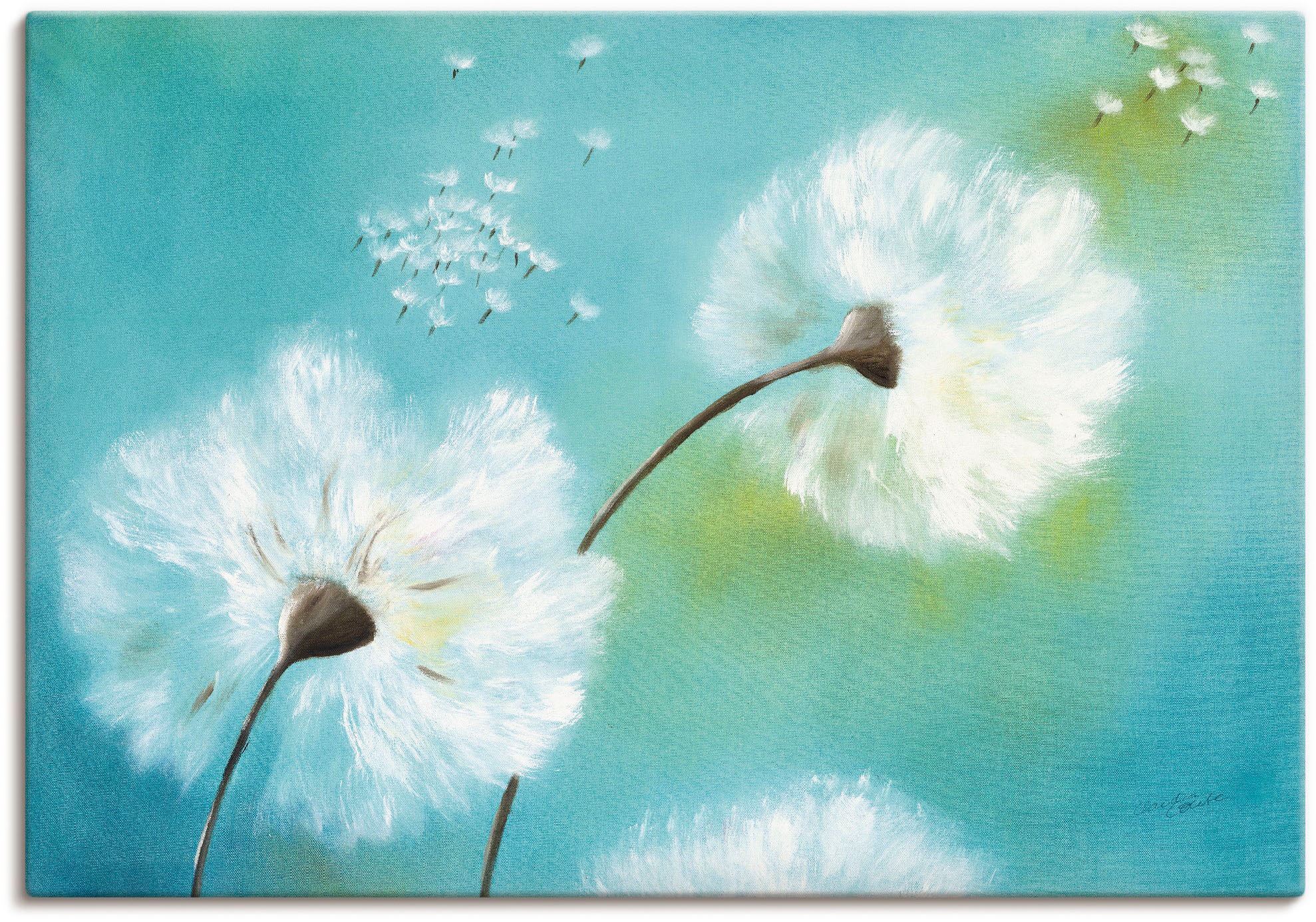 Image of Artland Leinwandbild "Pusteblumen" Blumen 1 Stk. tlg. auf Holzrahmen gespannt