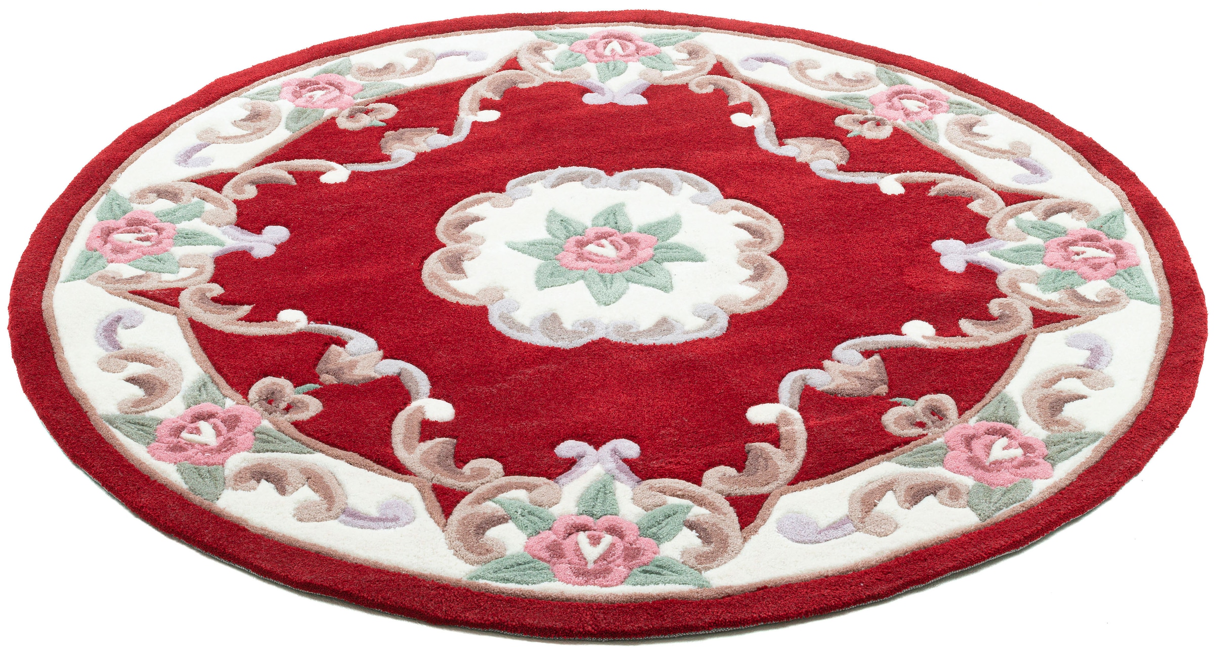 Image of THEKO Teppich "Ming" rund 14 mm Höhe hochwertiges Acrylgarn, ideal im Wohnzimmer & Schlafzimmer