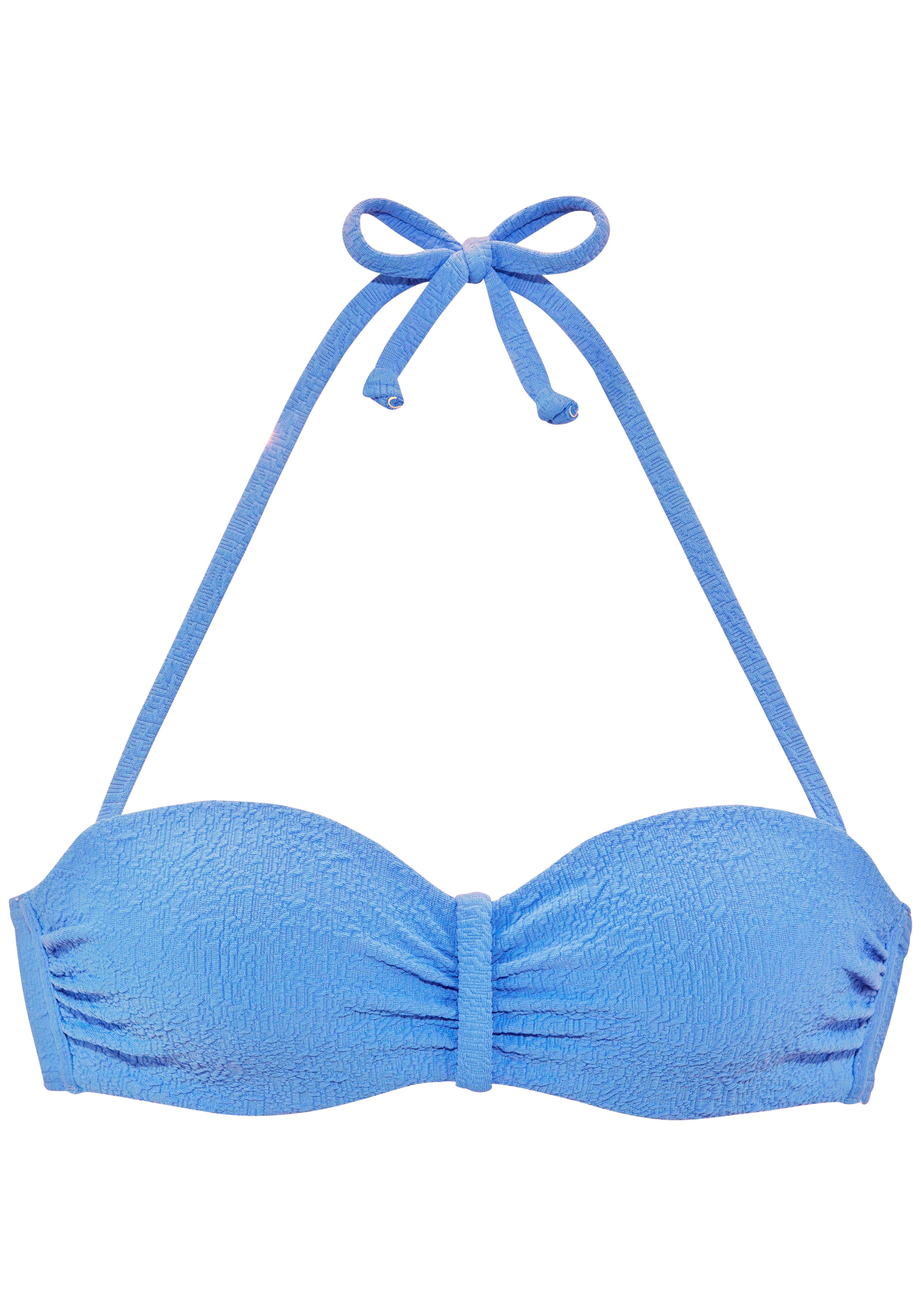 s.Oliver Top bikini bandeau à armatures »Oana« mit Strukturmuster