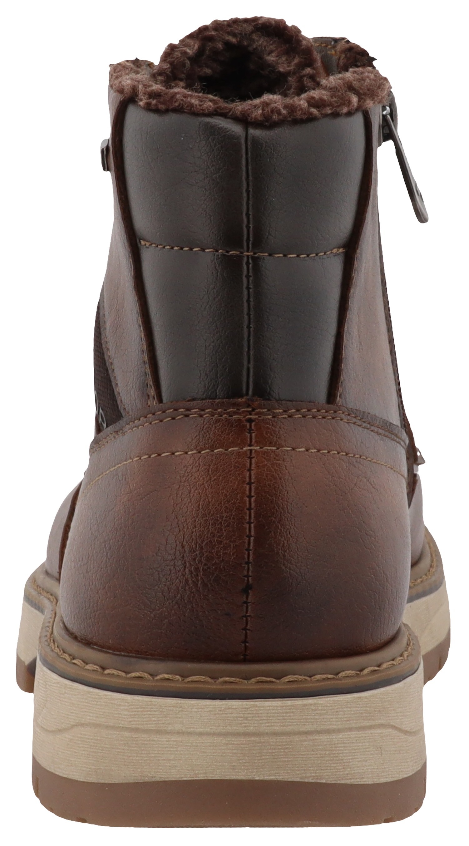 TOM TAILOR Winterboots,Blockabsatz,Schnürboots,Outdoorschuh, Reissverschluss, Weite G (=weit)