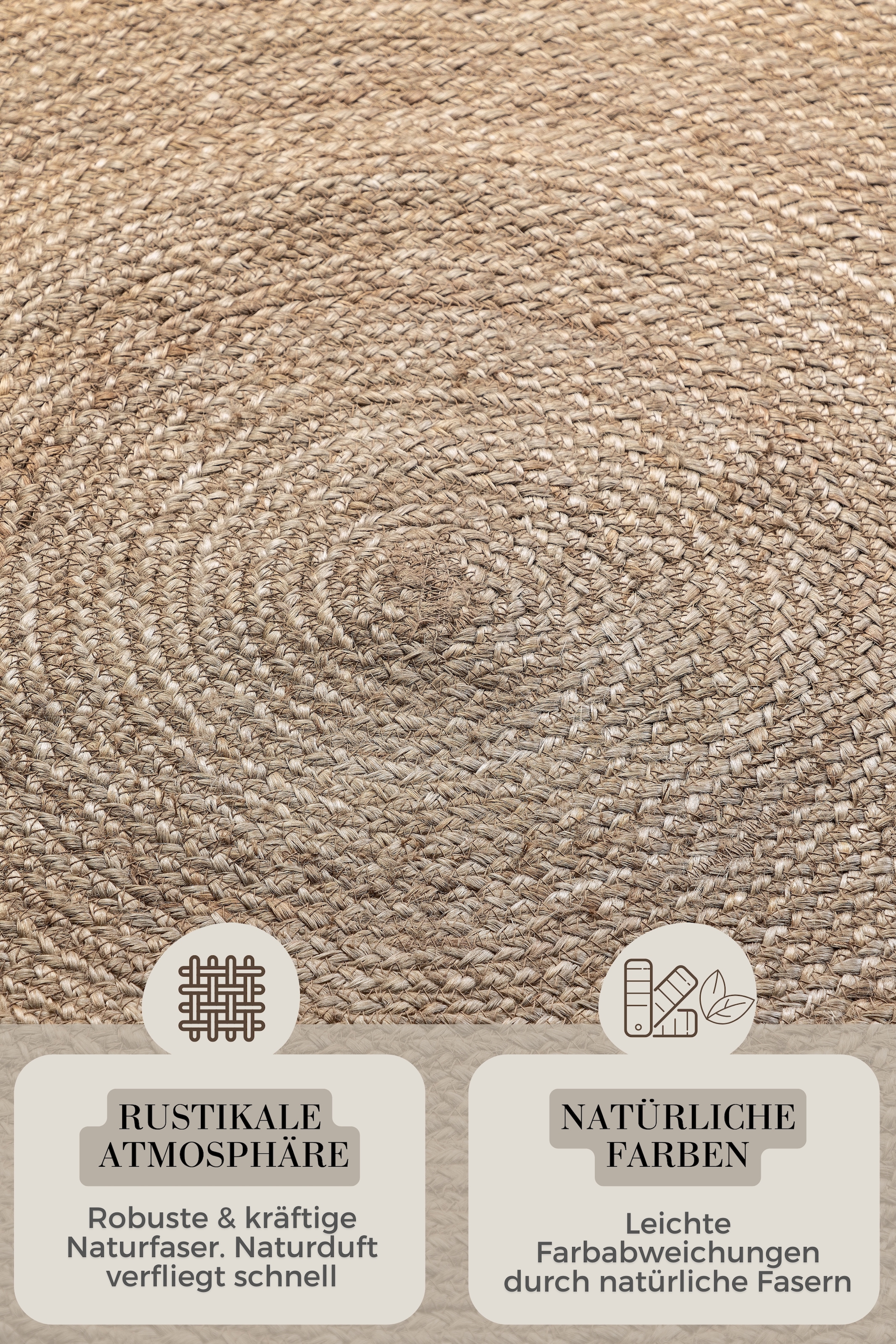 HANSE Home Tapis »Rangpur Juteteppich, in rund und oval« ovale 10 mm Höhe handgewebt, 100% Jute , Natur, Wohnzimmer, Flur, Boho, Skandi