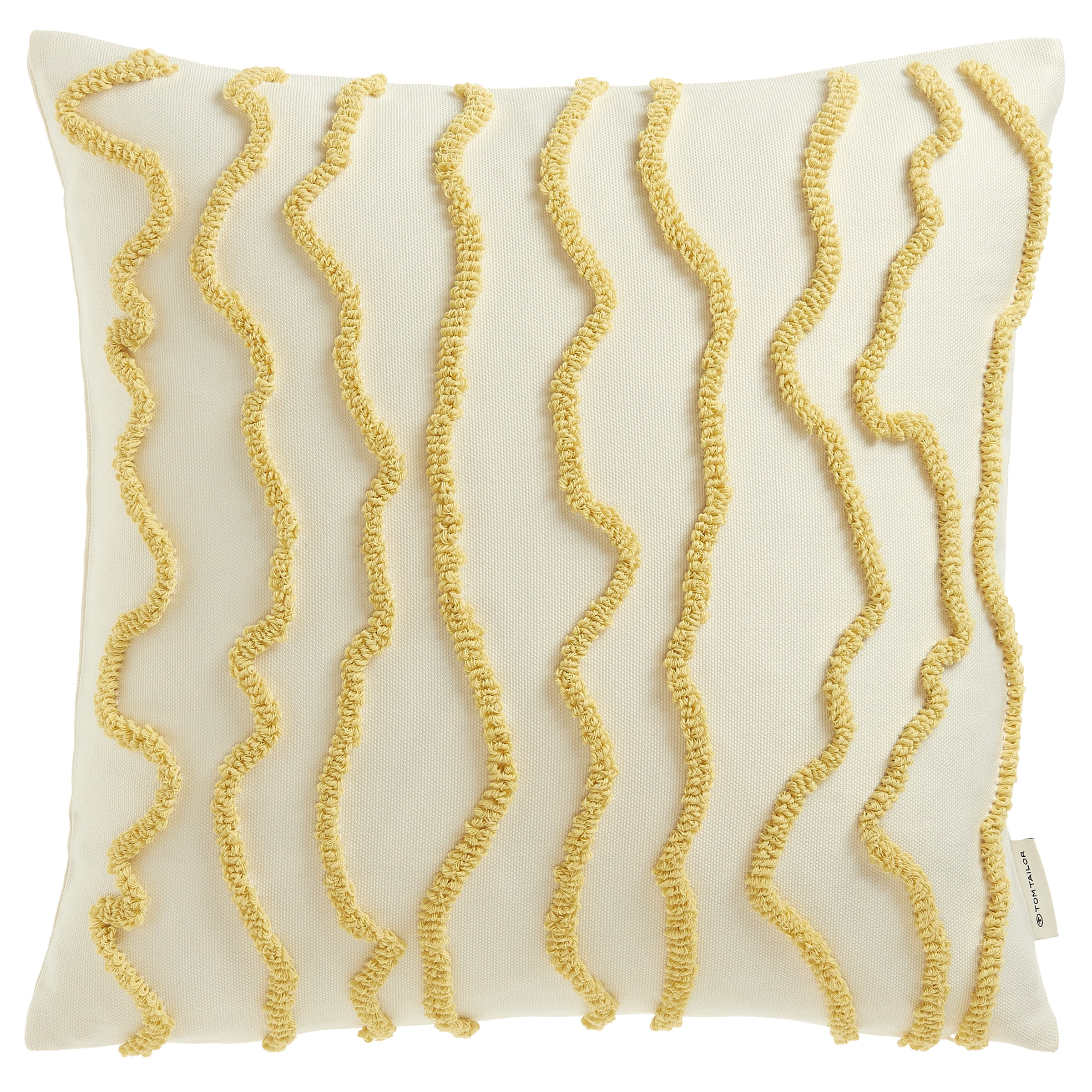 Image of TOM TAILOR HOME Dekokissen "Wavy" bestickt, mit hohem Baumwollanteil