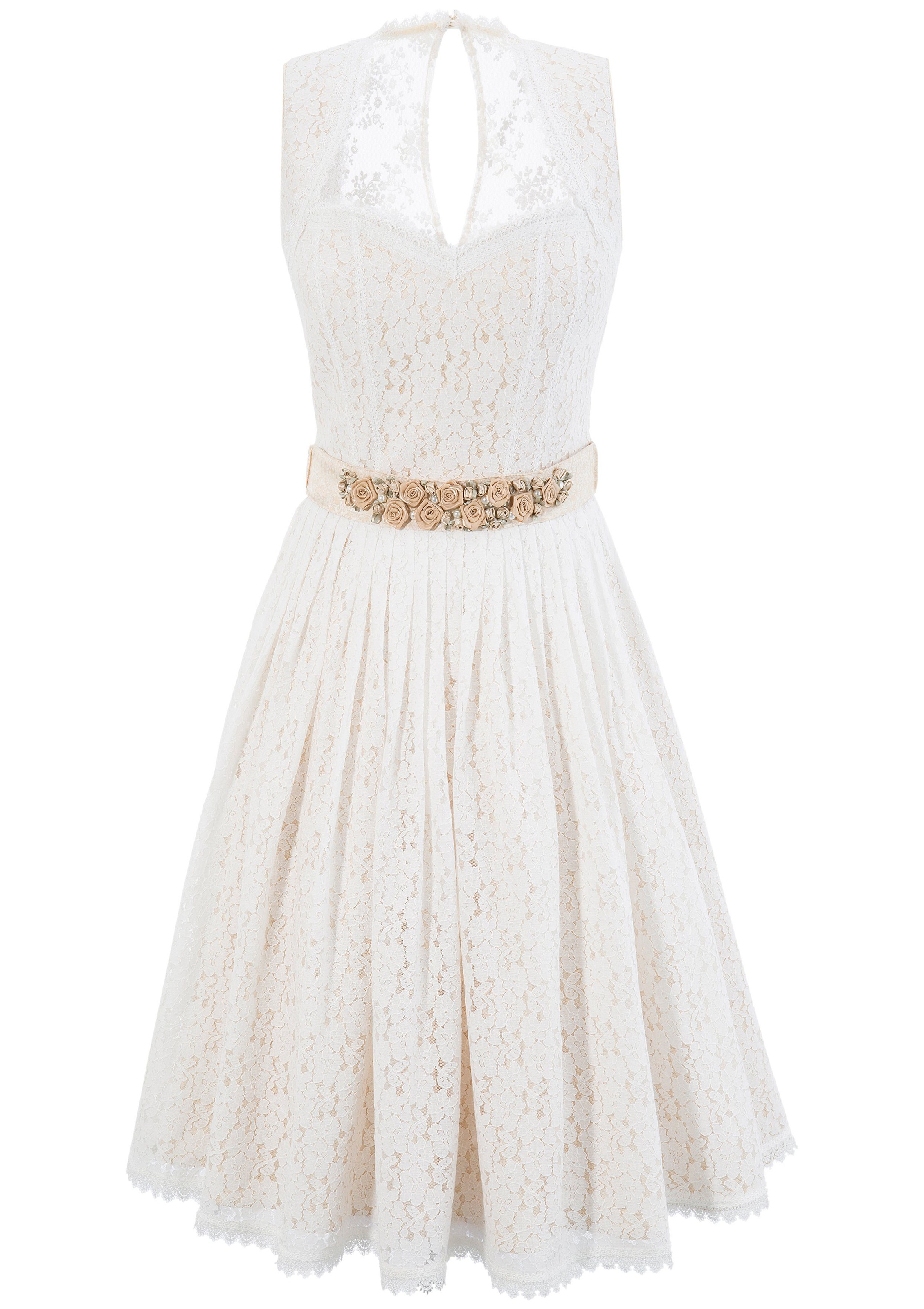 Dirndl midi mit Blumenapplikationen