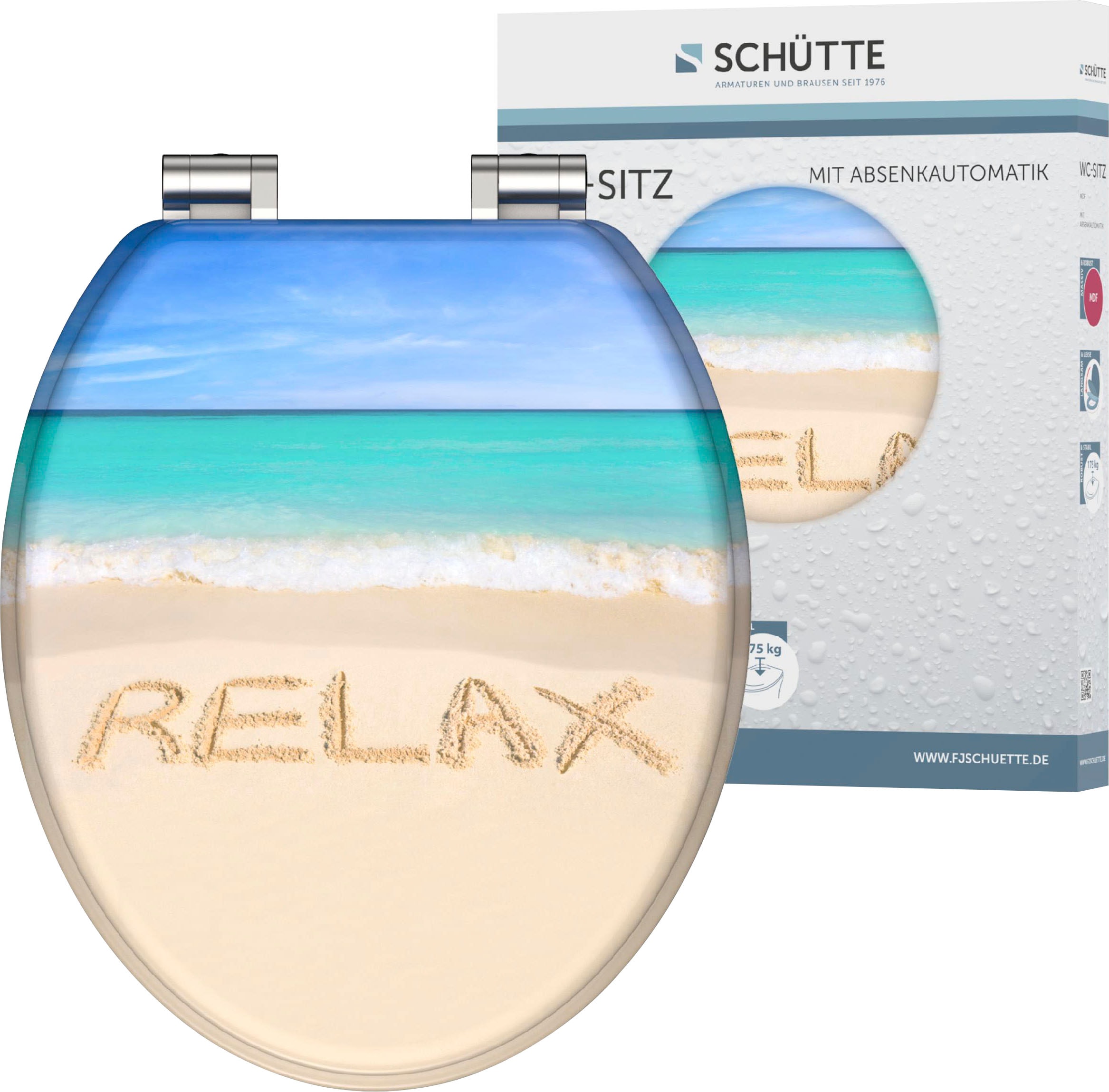 Image of Schütte WC-Sitz "Relax" mit Absenkautomatik und Holzkern, MDF